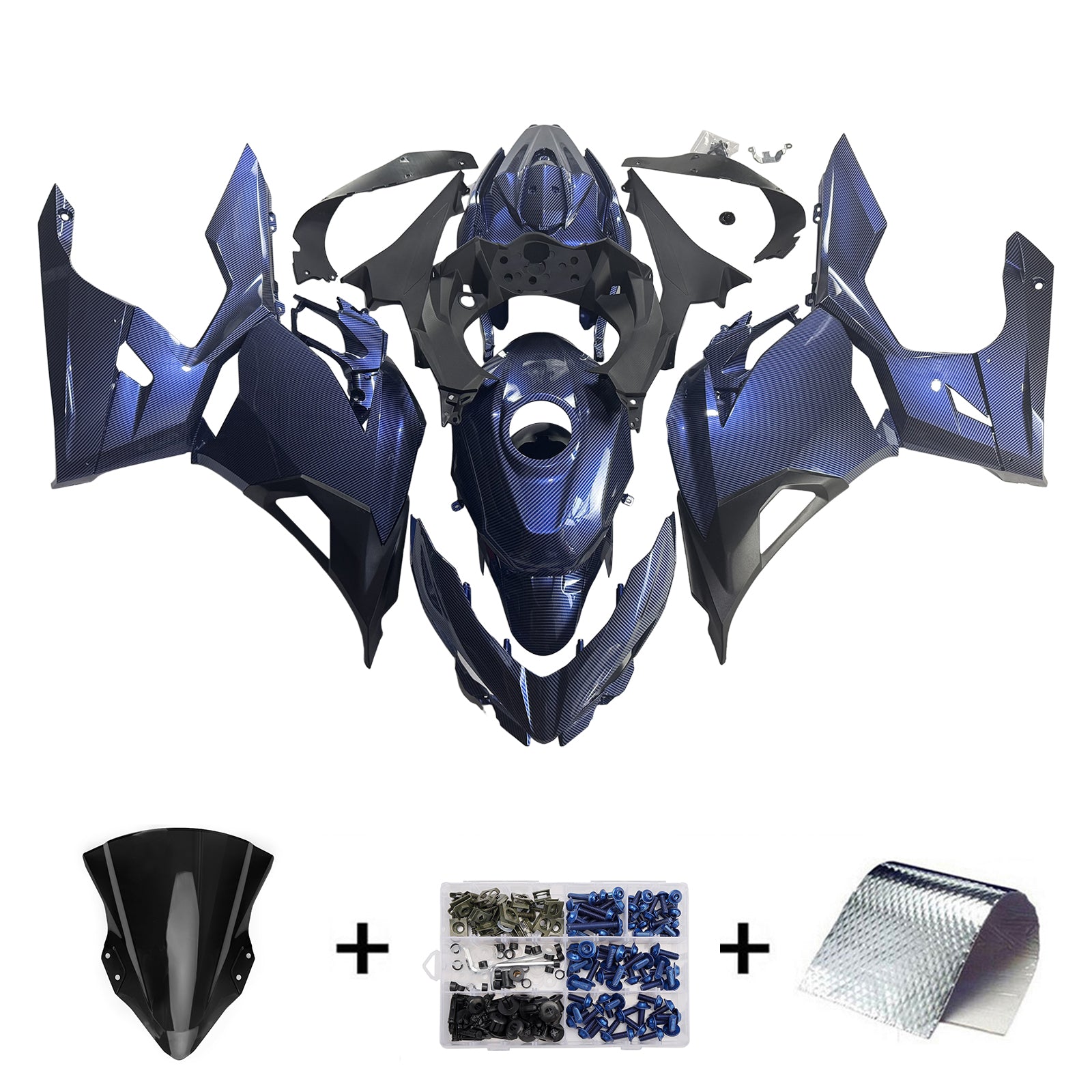 Kit de carenado de inyección, carrocería de plástico ABS para Kawasaki EX400 Ninja400 2018-2024