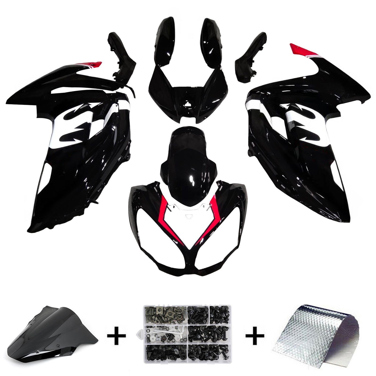 Kit de carénage Amotopart pour Kawasaki ER6F/Ninja650 2012-2016 générique