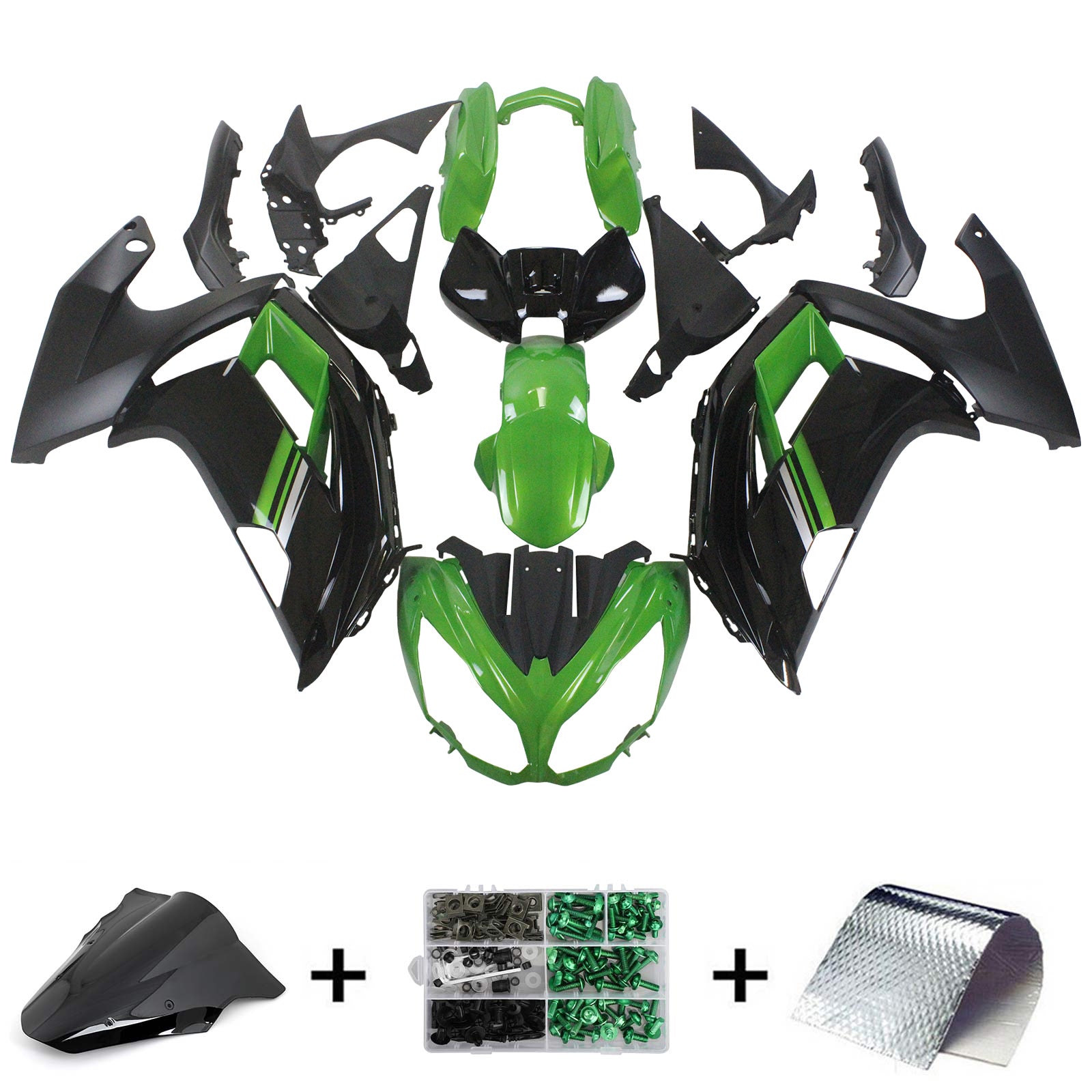 Kit de carénage Amotopart pour Kawasaki ER6F/Ninja650 2012-2016 générique