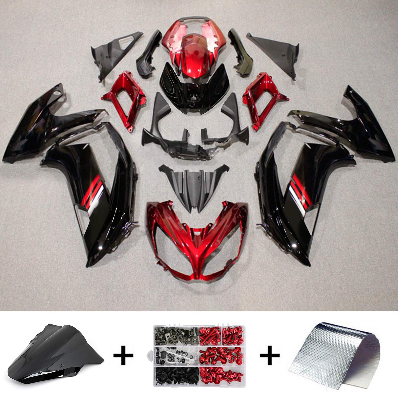 Kit de carénage Amotopart pour Kawasaki ER6F/Ninja650 2012-2016 générique