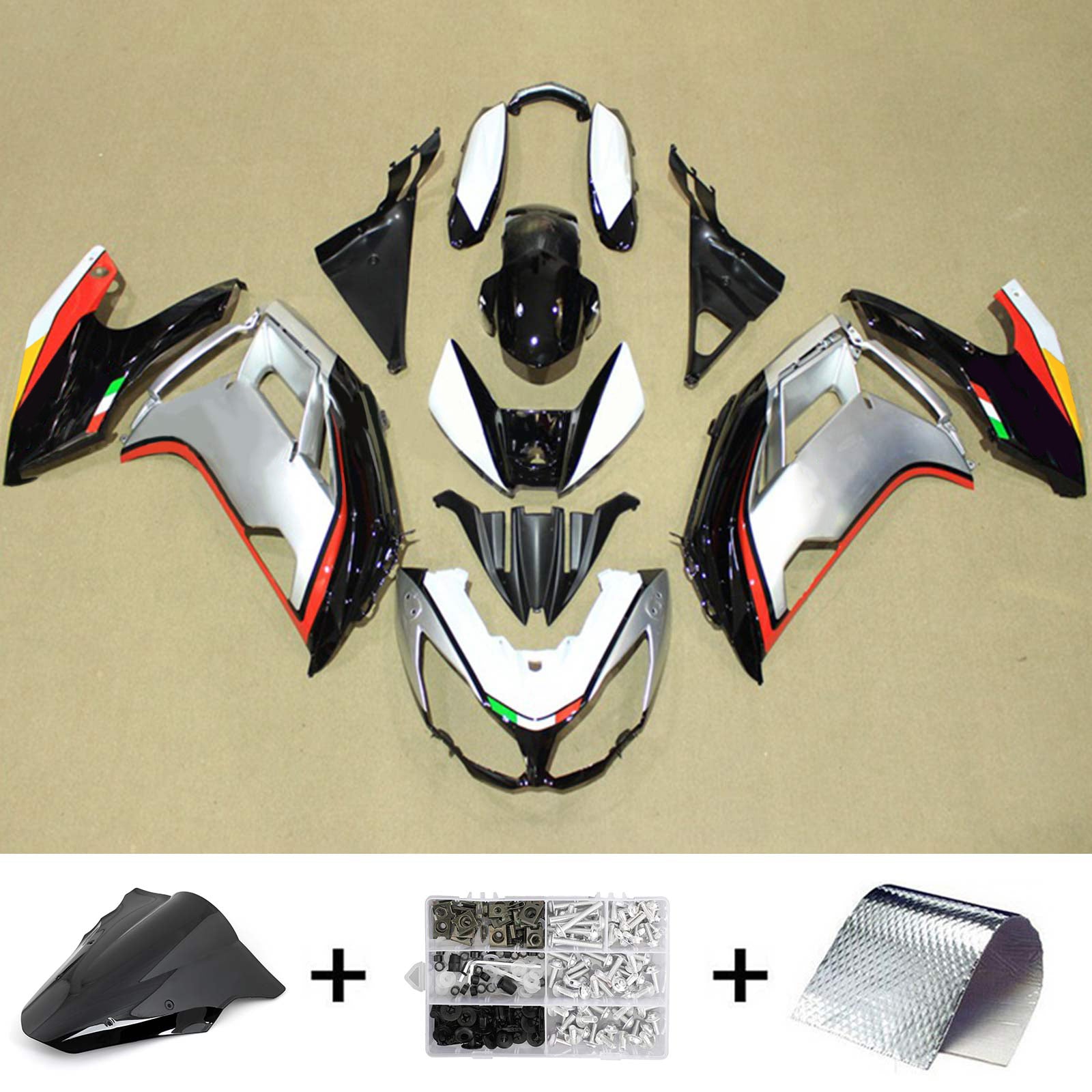 Kit carena Amotopart per Kawasaki ER6F/Ninja650 2012-2016 generico