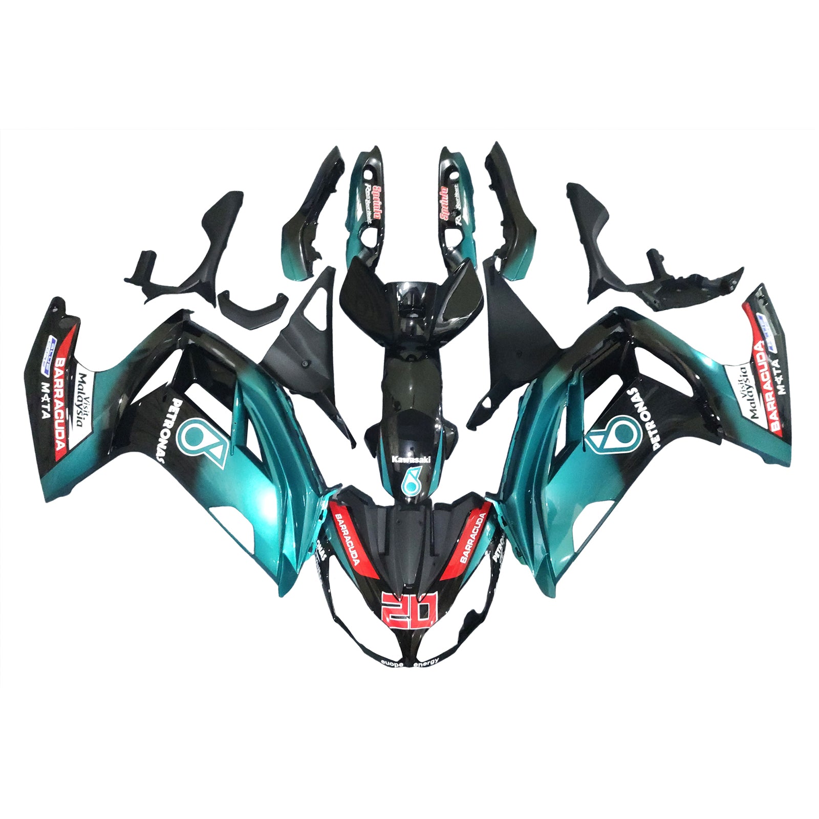 Amotopart Kuipset Kawasaki ER6F/Ninja650 2012-2016 ABS Kunststof Carrosserie