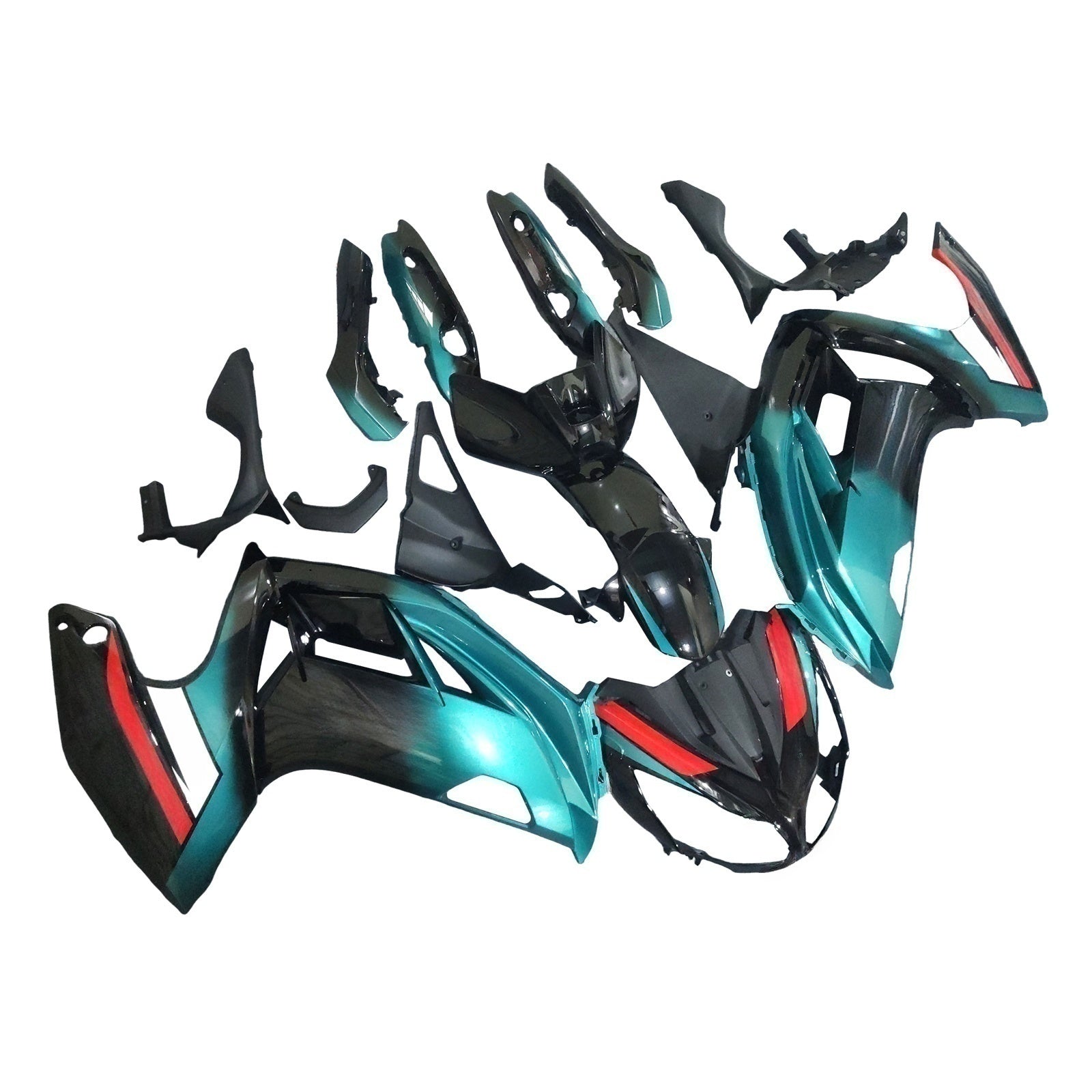 Amotopart Kit Carénage Kawasaki ER6F/Ninja650 2012-2016 Carrosserie Plastique ABS
