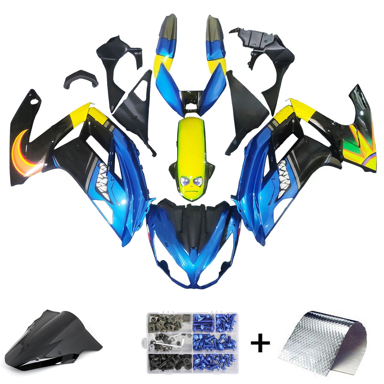 KAWASAKI INGECTION SEČI KIT ER6F/NINJA650 2012-2016, ABS Plastic Karoserija