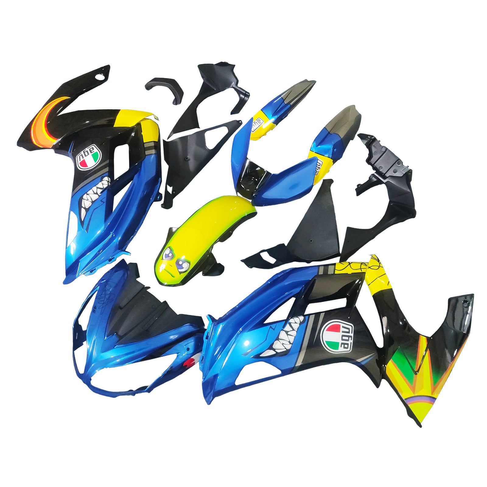 Kit de carénage d'injection Kawasaki ER6F/Ninja650 2012-2016, carrosserie en plastique ABS