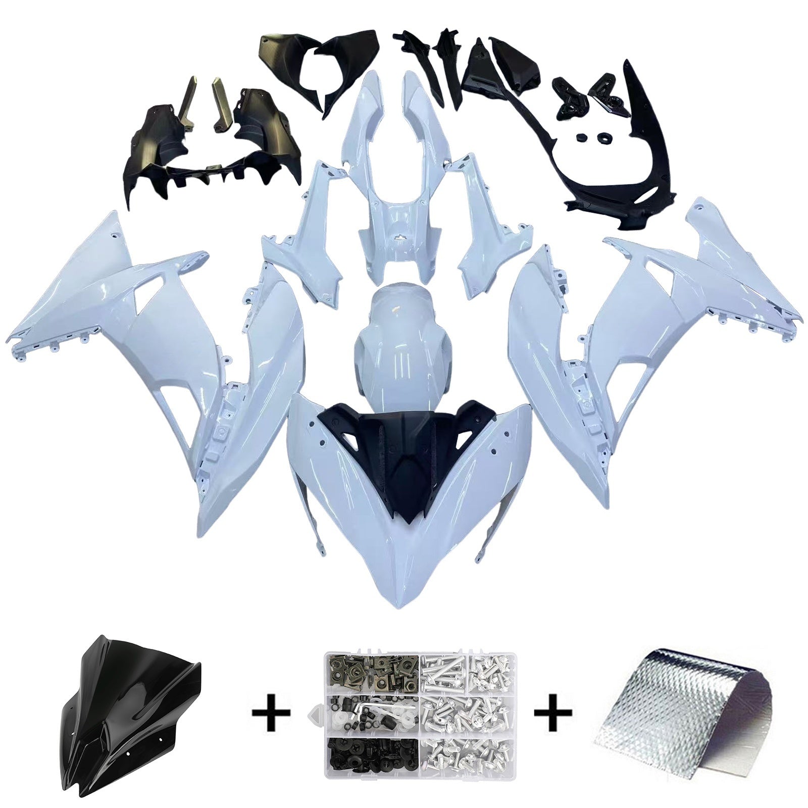 Kit de Carenado Amotopart Kawasaki ER6F/Ninja 650 2017-2019 Carrocería de plástico ABS