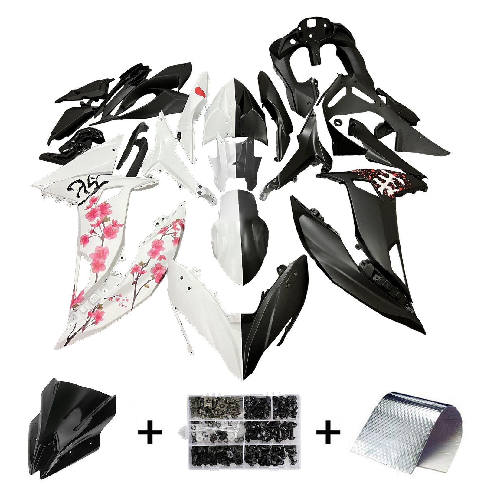 Kit de carénage par injection, carrosserie en plastique ABS pour Kawasaki ER-6F Ninja650R 2017-2019