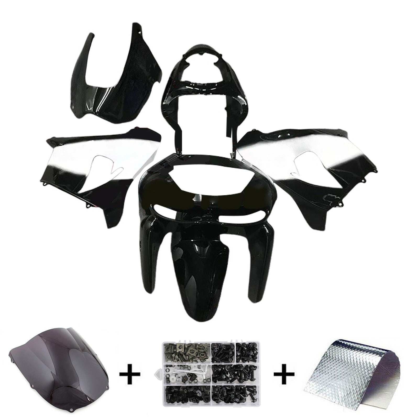 1998-1999 Kawasaki ZX6R Kit de carénage d'injection carrosserie plastique ABS