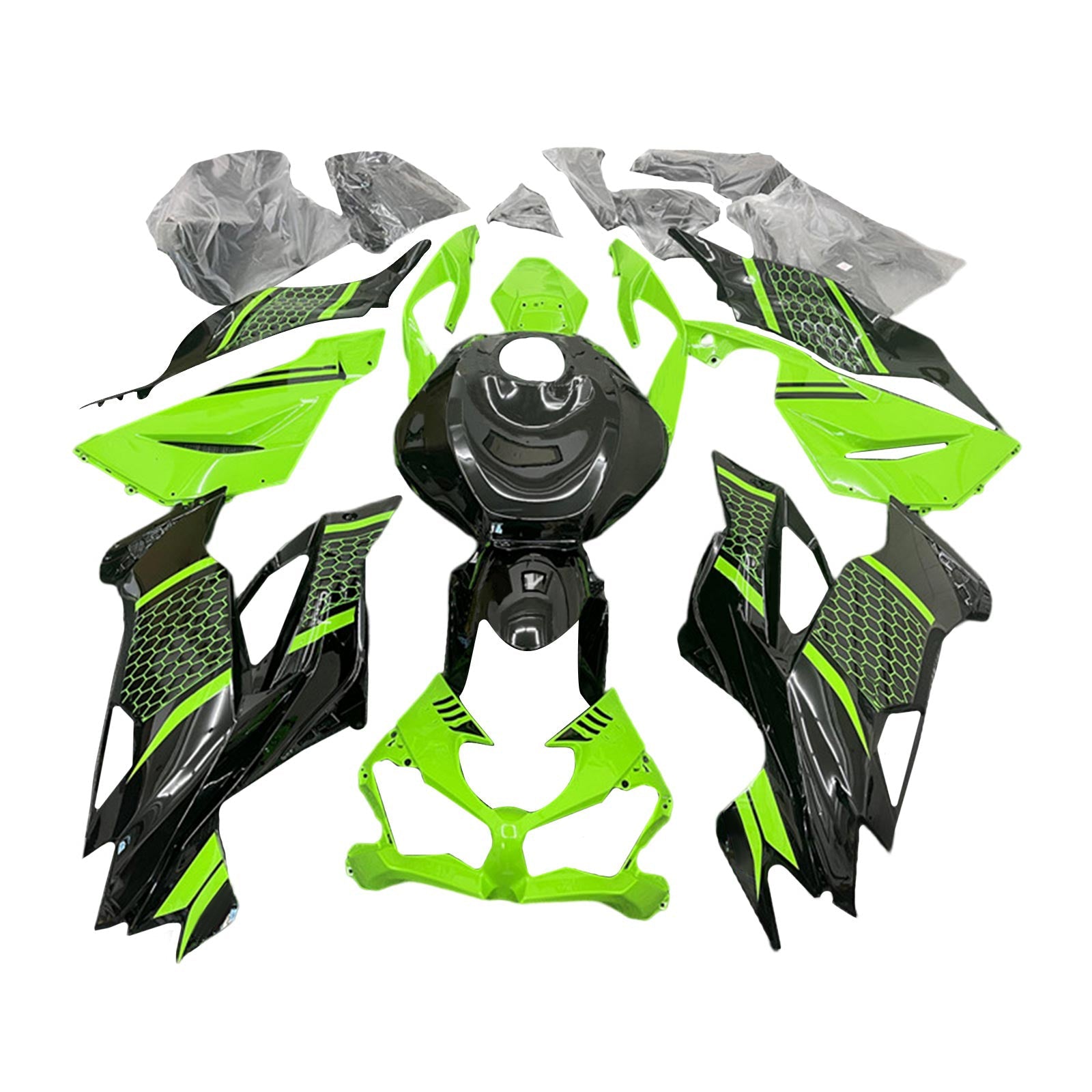 Kit carena carrozzeria in plastica ABS Amotopart Kawasaki ZX6R 2019-2023