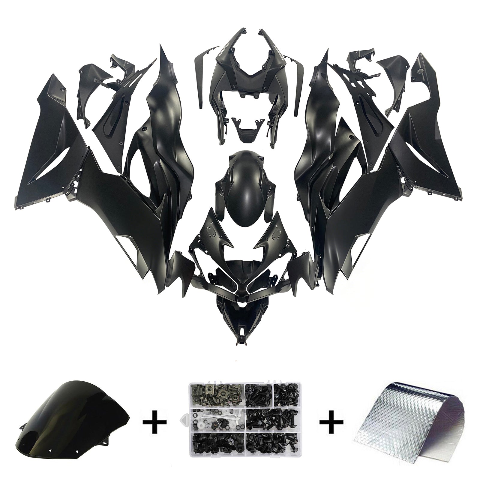 Amotopart Kawasaki ZX6R 2019-2023 ABS muovinen korin suojasarja