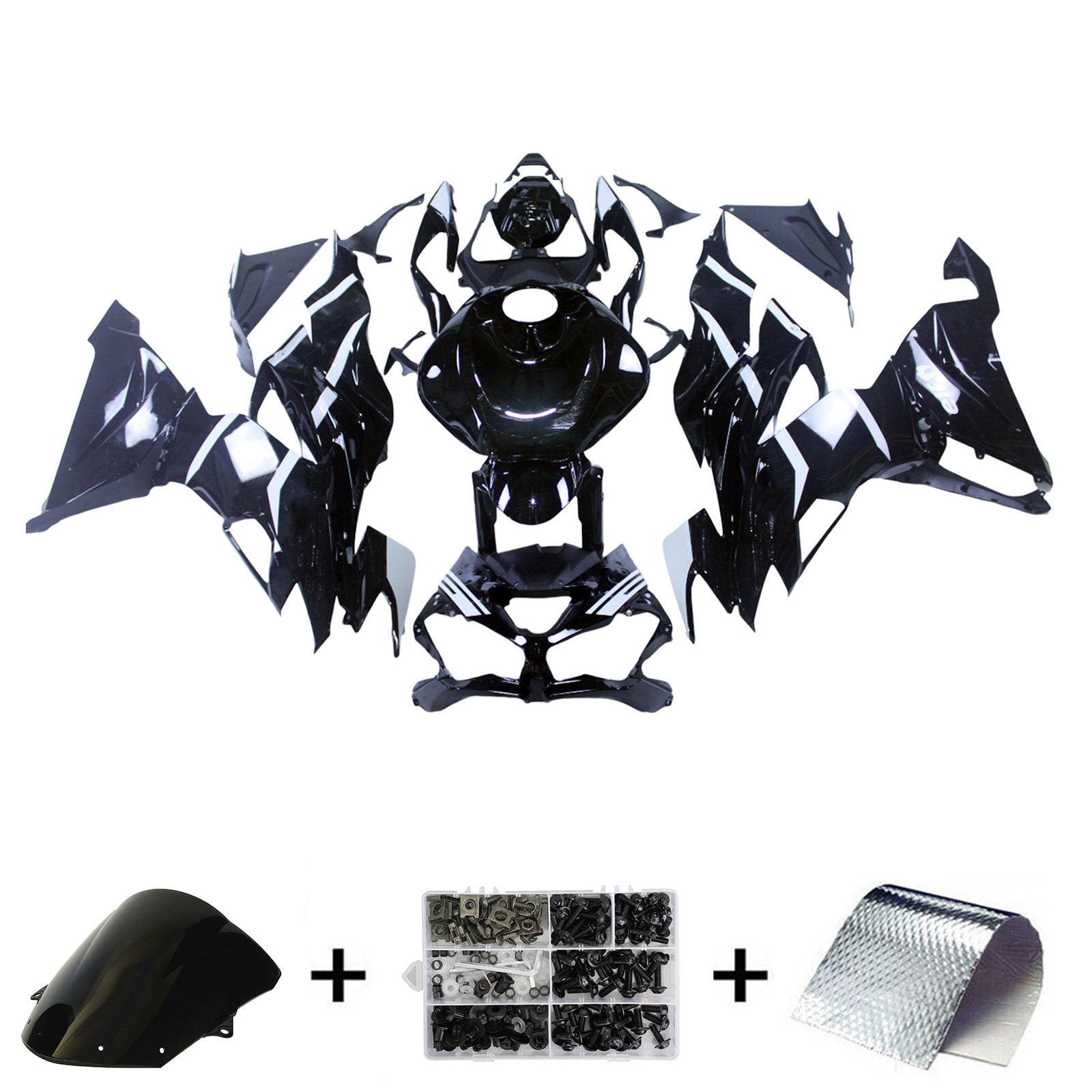 Kit de carénage d'injection Kawasaki ZX6R 2019-2023, carrosserie en plastique ABS