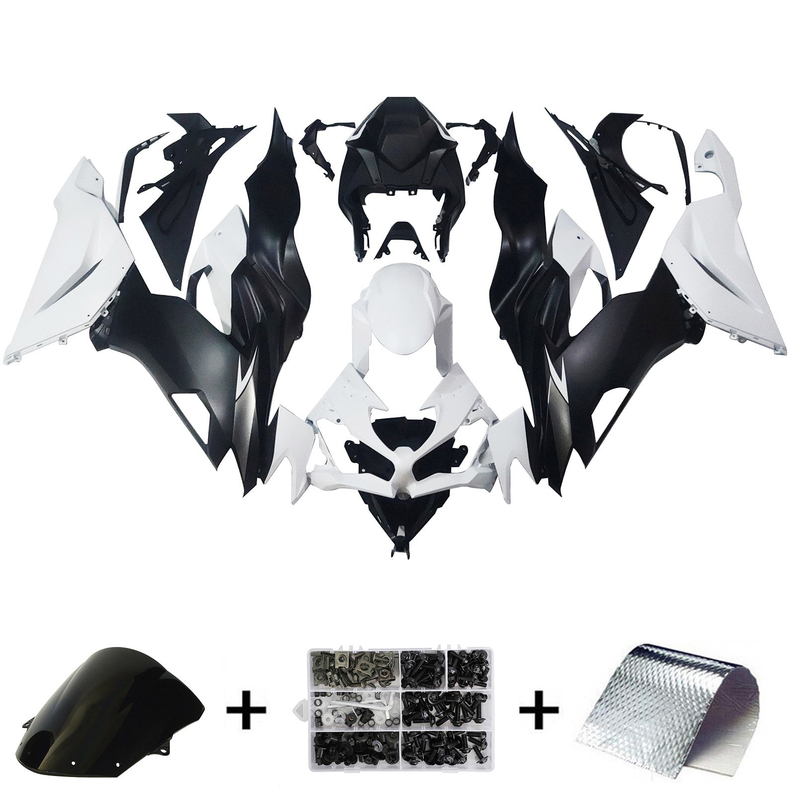 Kit de carénage d'injection Kawasaki ZX6R 2019-2023, carrosserie en plastique ABS
