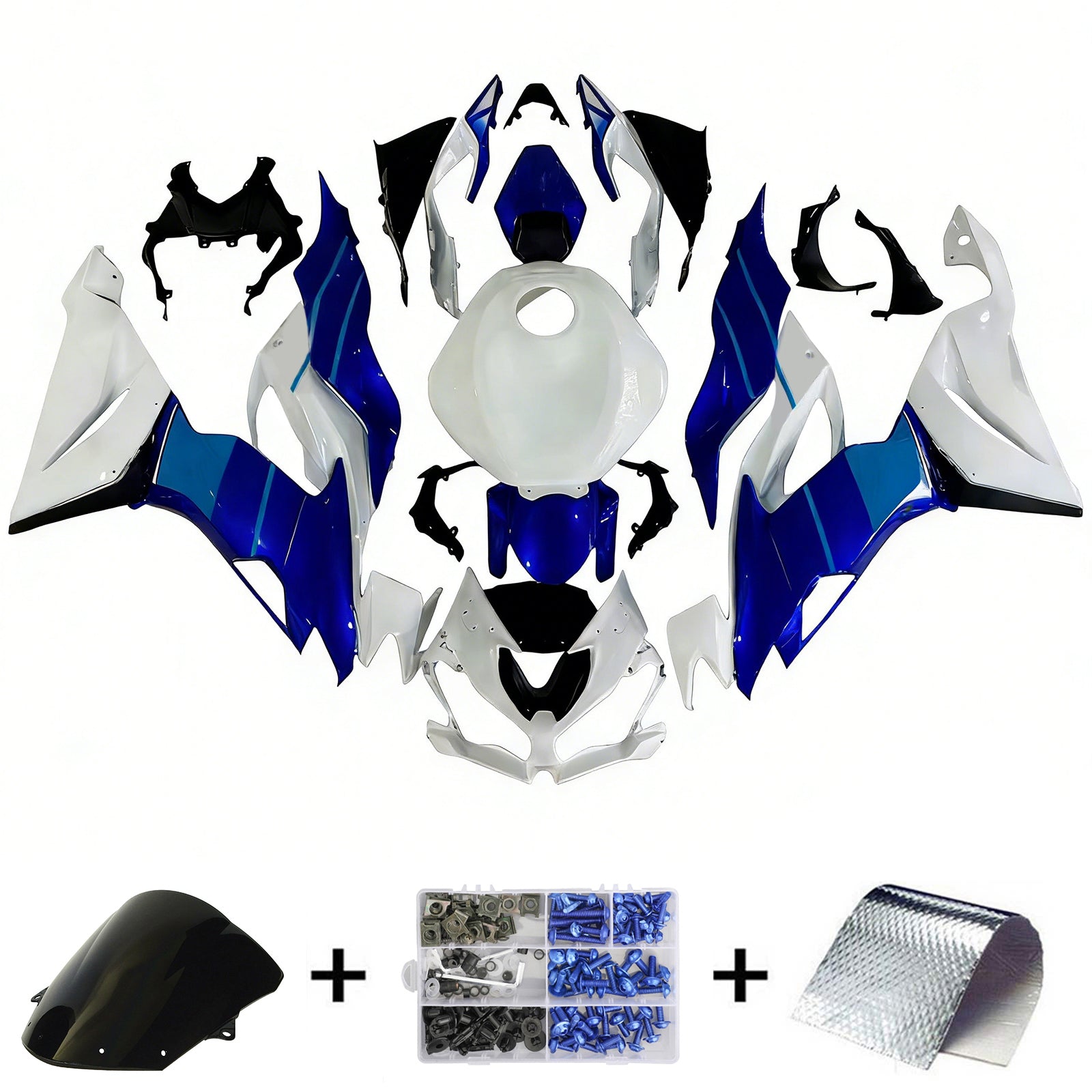 Kit de carénage d'injection Kawasaki ZX6R 2019-2023, carrosserie en plastique ABS