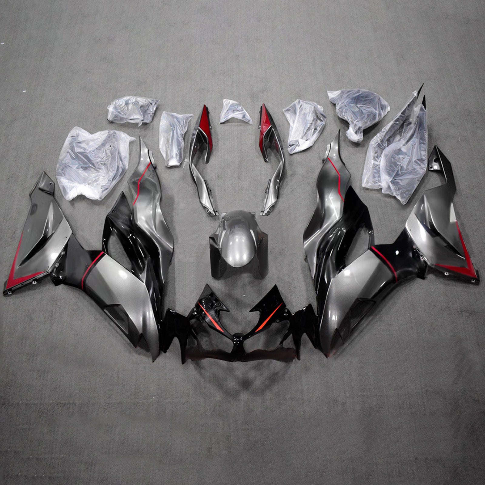 Komplet oklepa z vbrizgano ABS plastiko, združljiv s Kawasaki ZX6R 2019-2023
