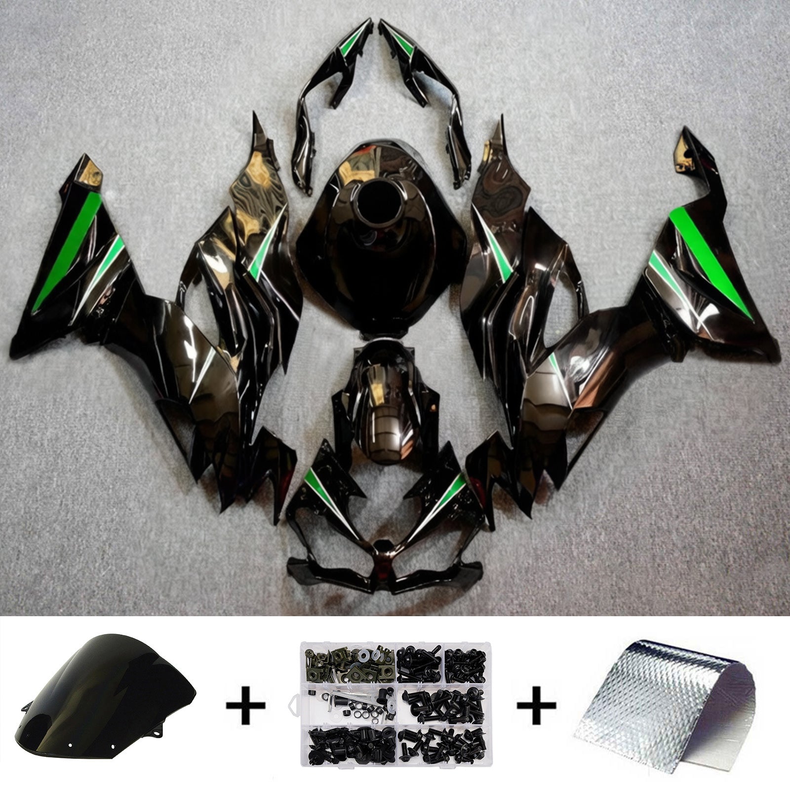 Kit carena iniettata in plastica ABS compatibile con Kawasaki ZX6R 2019-2023