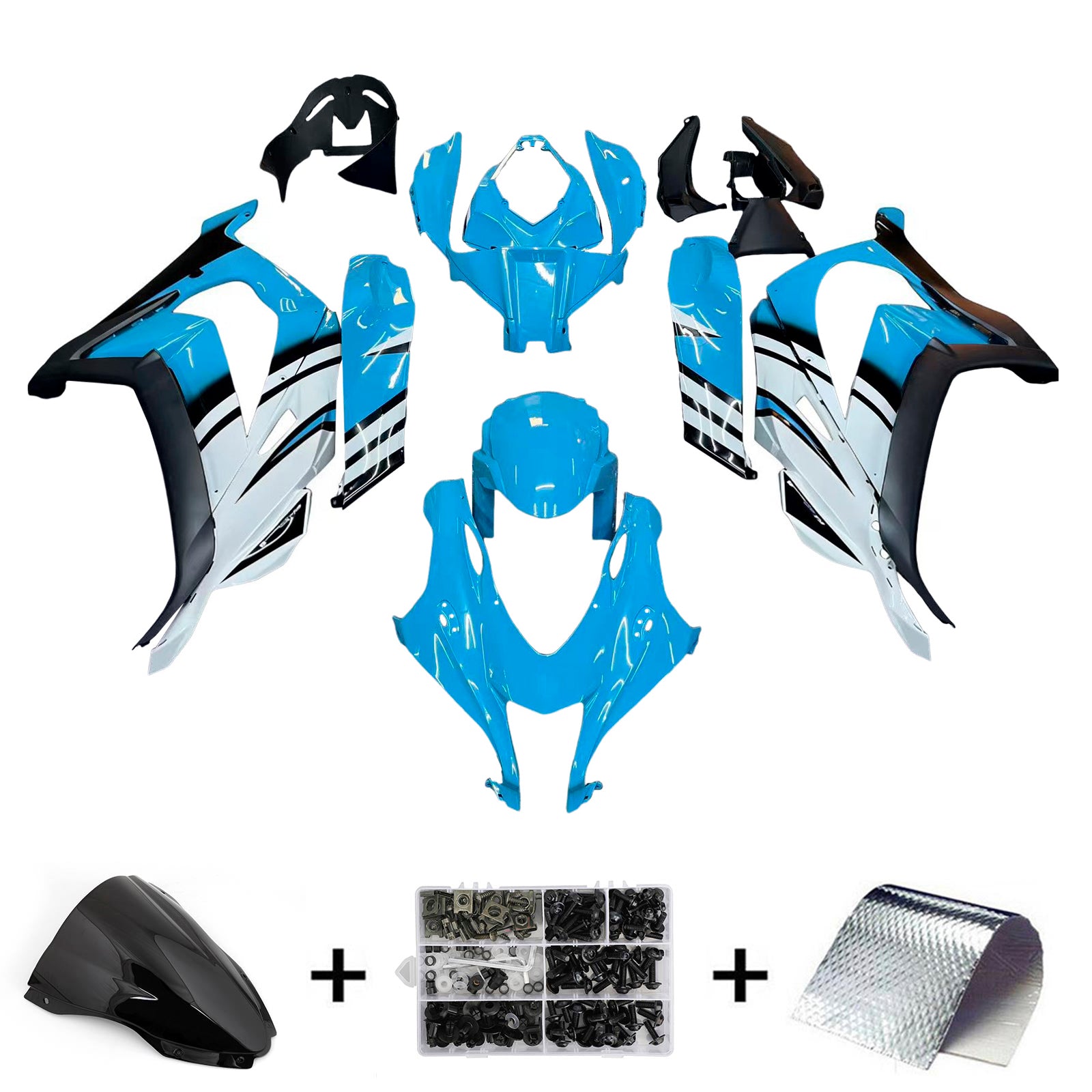 Kit carena Amotopart per Kawasaki ZX10R 2016-2020 Generico