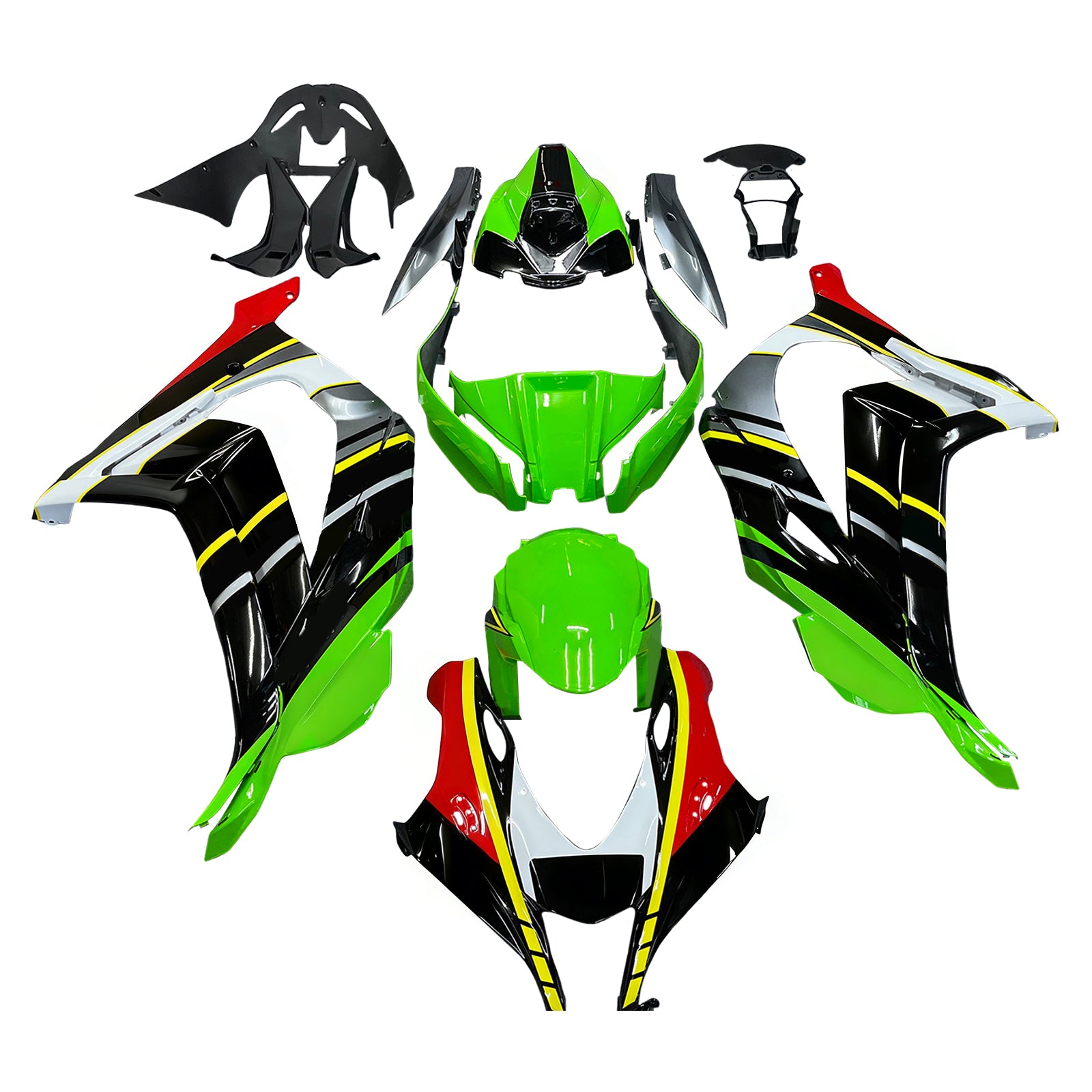 Amotopart Kawasaki ZX10R 2016-2020 Kit Carénage Carrosserie Plastique ABS