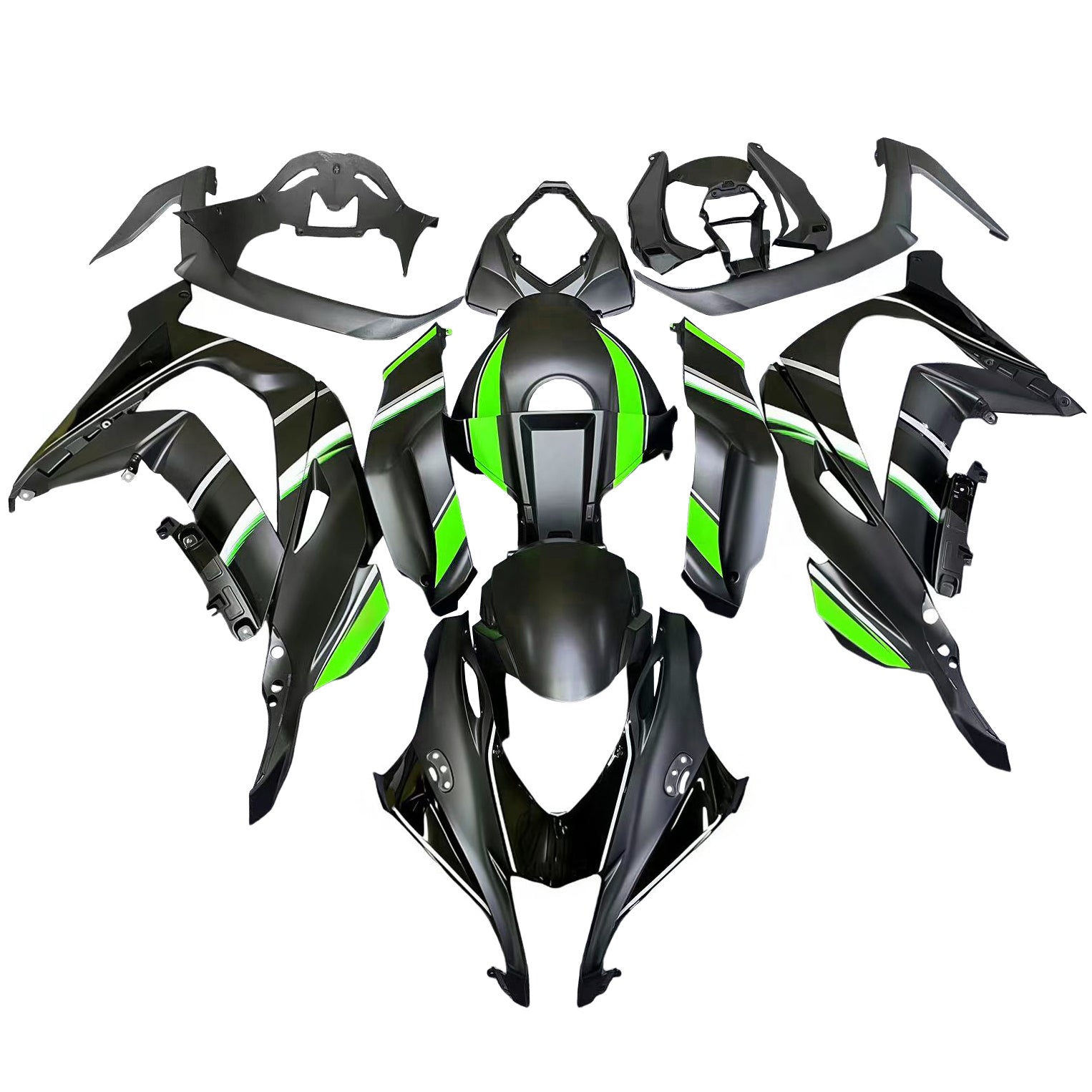 Amotopart Kawasaki ZX10R 2016-2020 Kit Carénage Carrosserie Plastique ABS