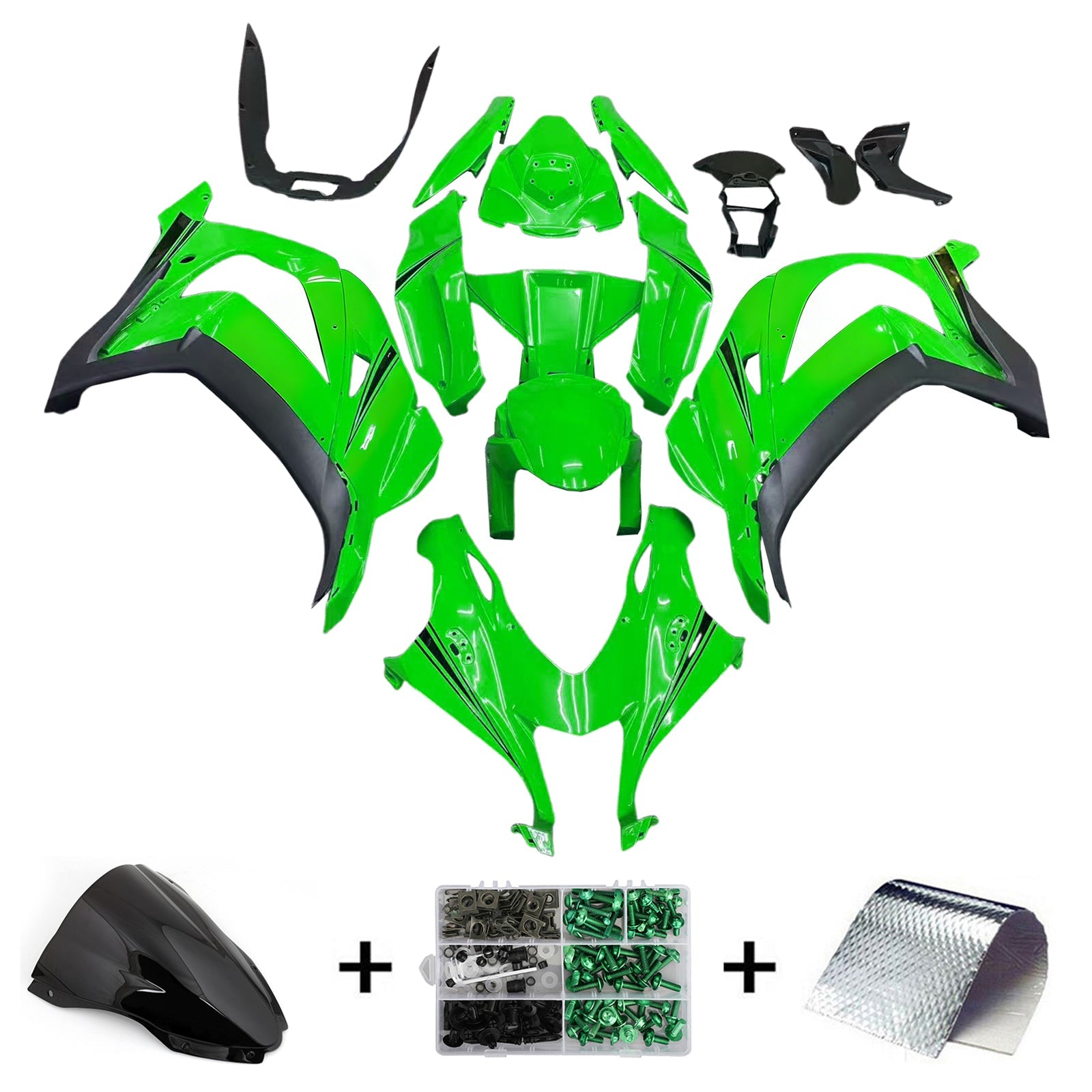 Kit carena carrozzeria in plastica ABS Amotopart Kawasaki ZX10R 2016-2020