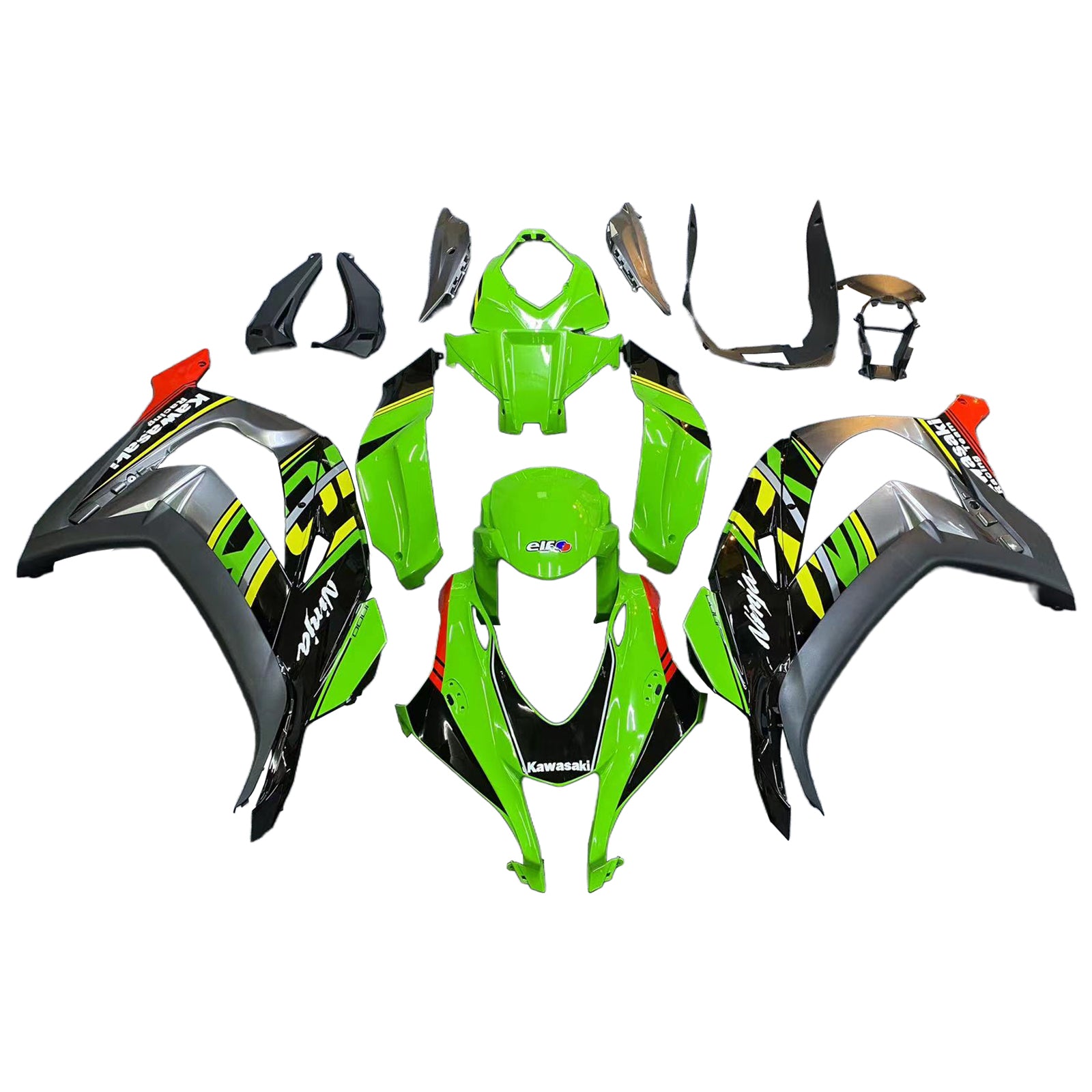 AMOTOPART KAWASAKI ZX10R 2016-2020 KIT SQUARE PLASTIC ABS