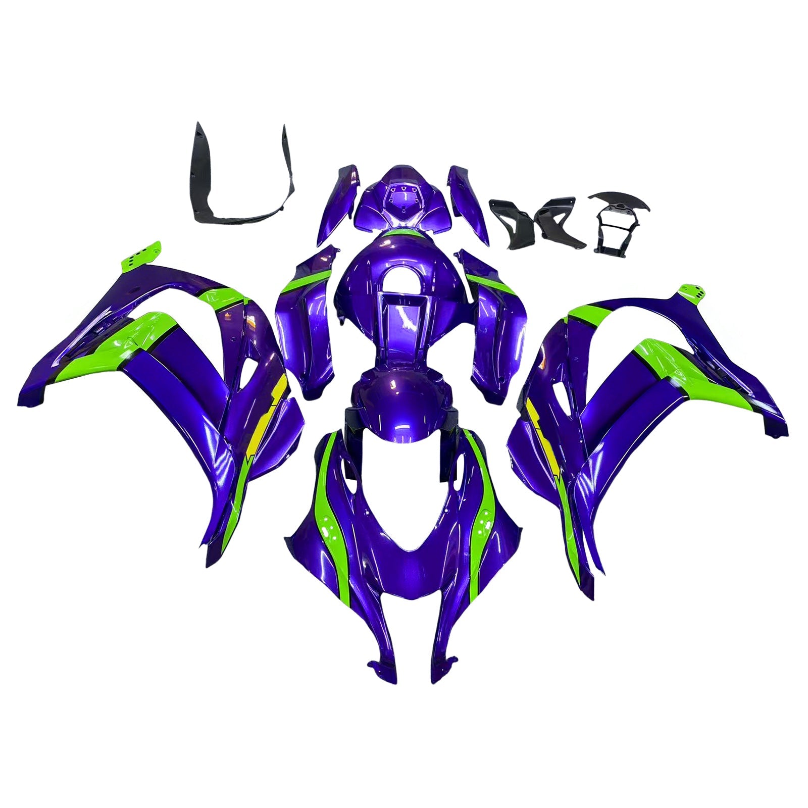 Amotopart Kawasaki ZX10R 2016-2020 Kit Square Plastic Abs