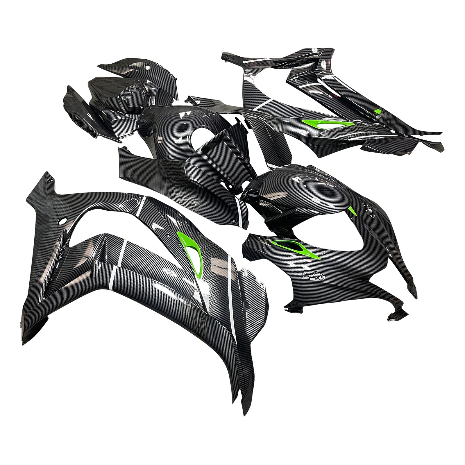 ABS-muovinen ruiskutettu suojasarja, yhteensopiva Kawasaki ZX10R 2016-2020 kanssa