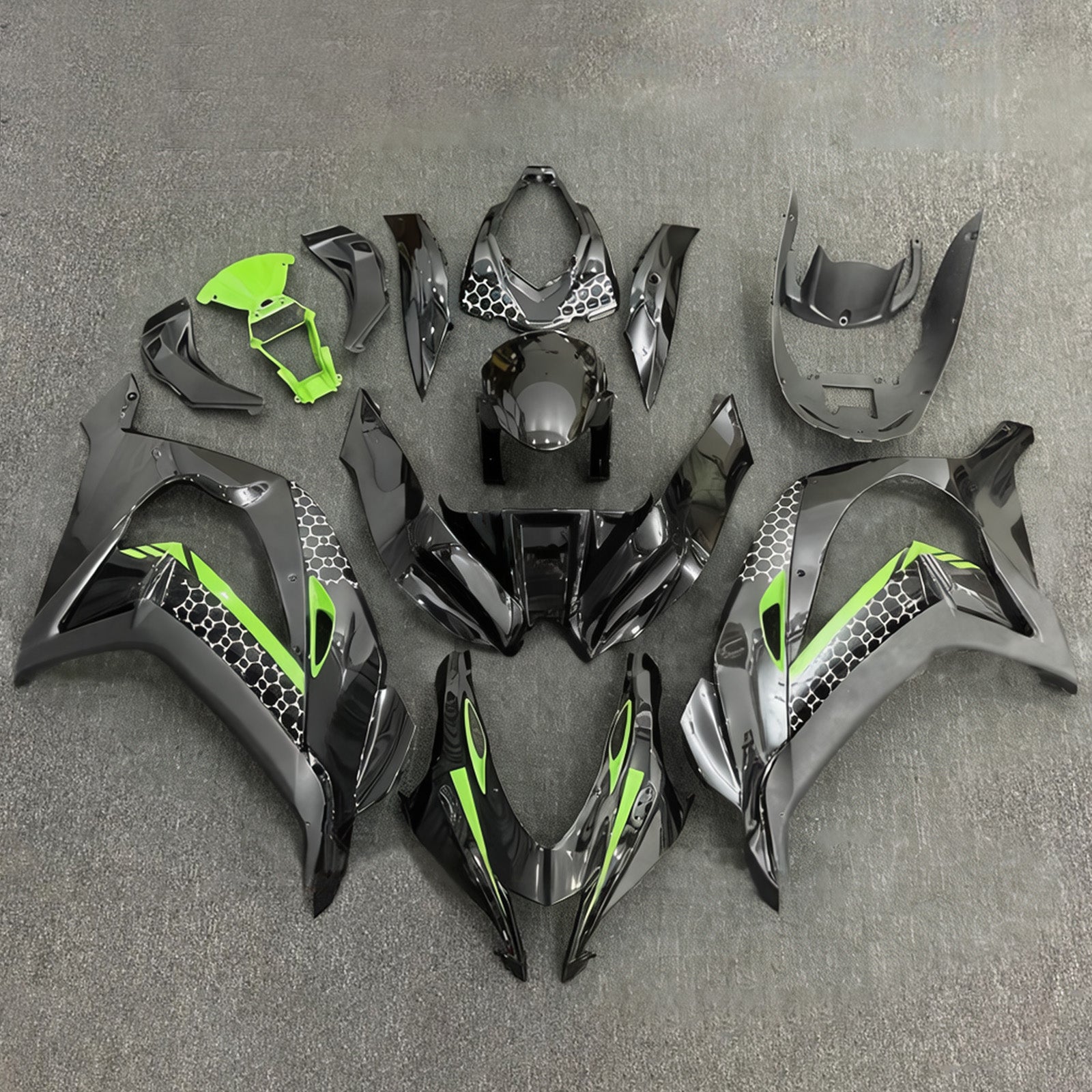 Komplet oklepa z vbrizgano ABS plastiko, združljiv s Kawasaki ZX10R 2016-2020