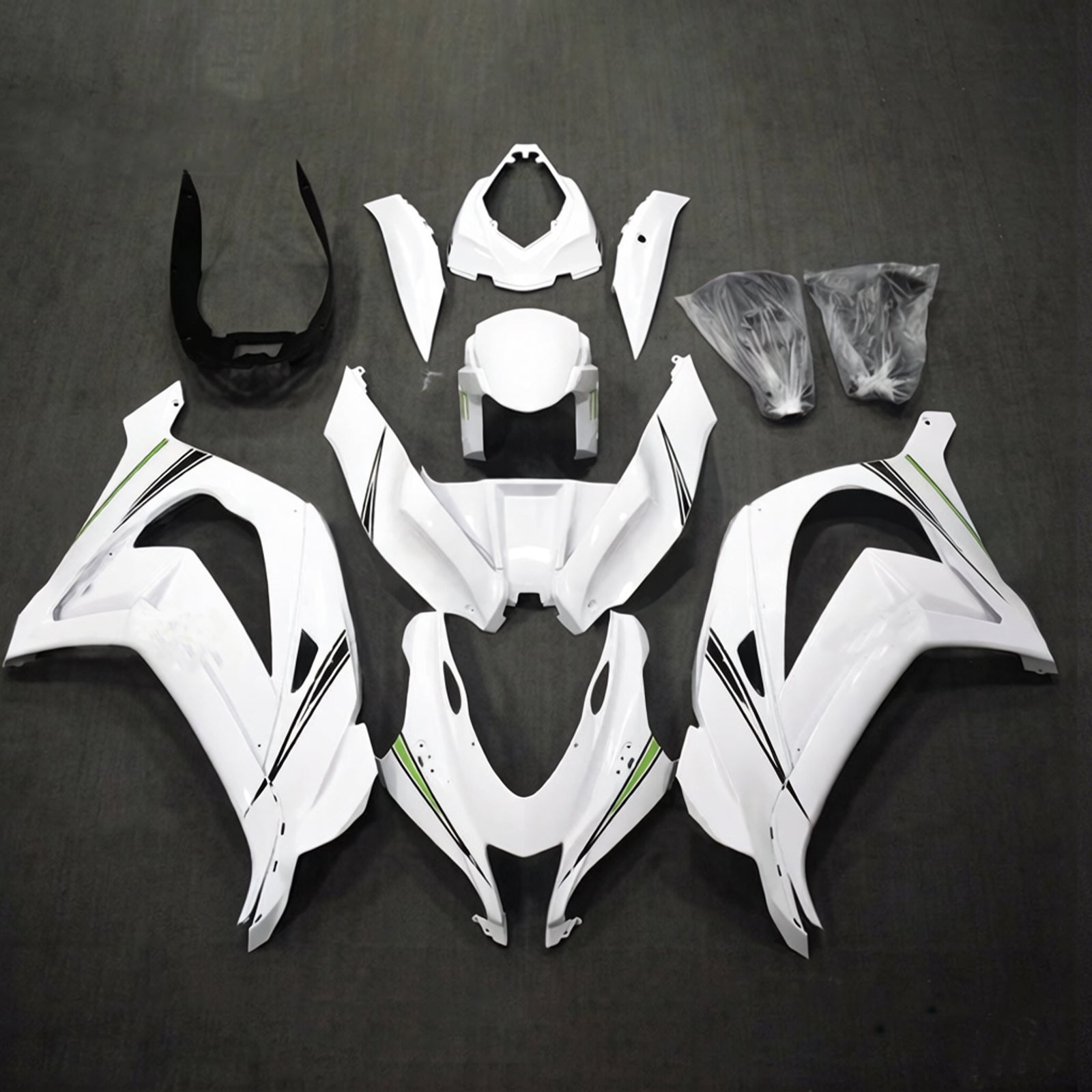 Kit de carénage injecté en plastique ABS compatible avec Kawasaki ZX10R 2016-2020