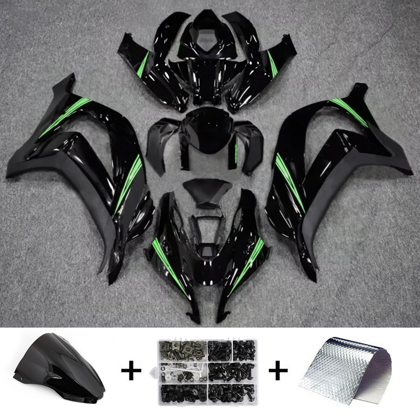 Komplet oklepa z vbrizgano ABS plastiko, združljiv s Kawasaki ZX10R 2016-2020