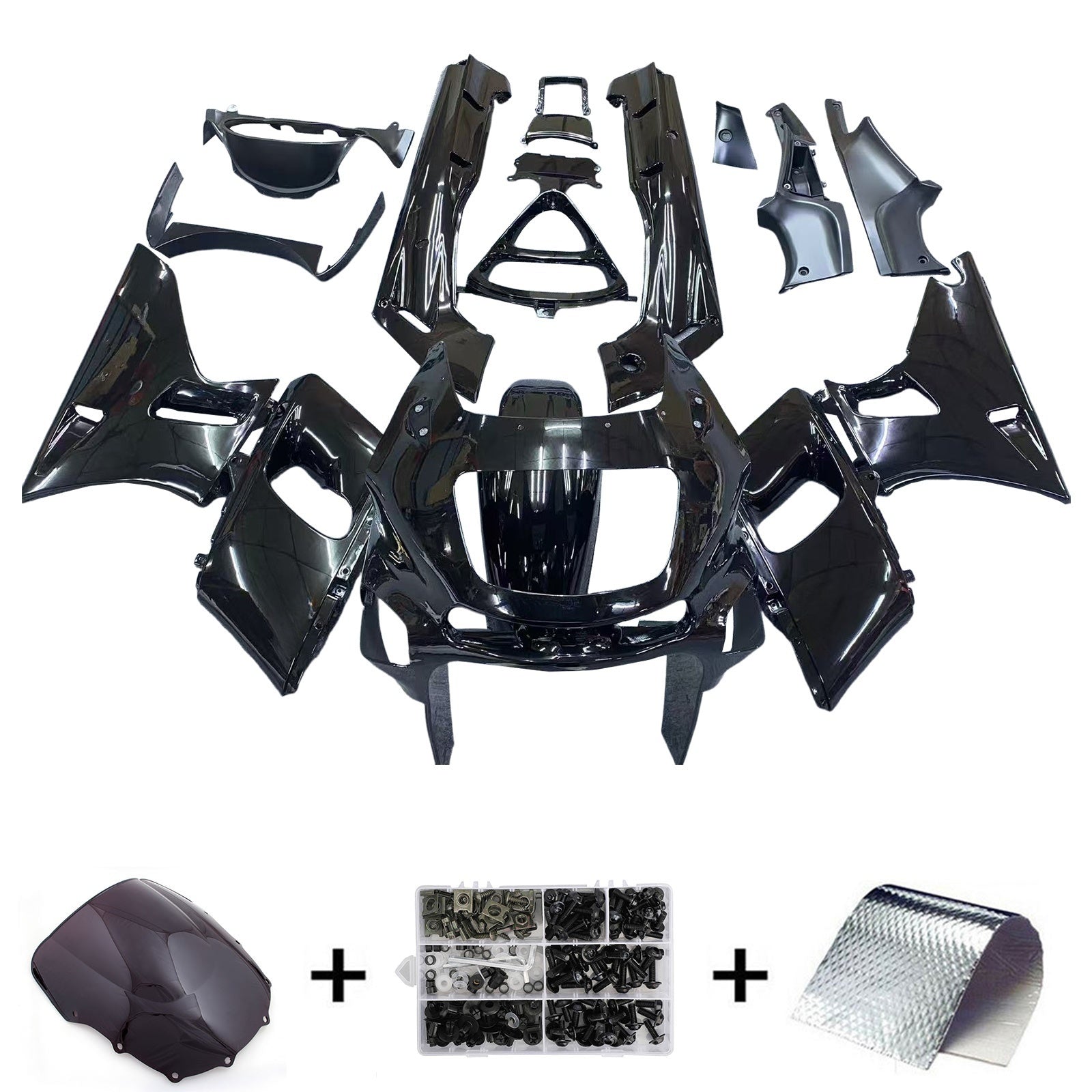 Injekcijski komplet za karoserijo plastični abs, primeren za Kawasaki ZZR400 1993-2007 ZZR600 1998-2003