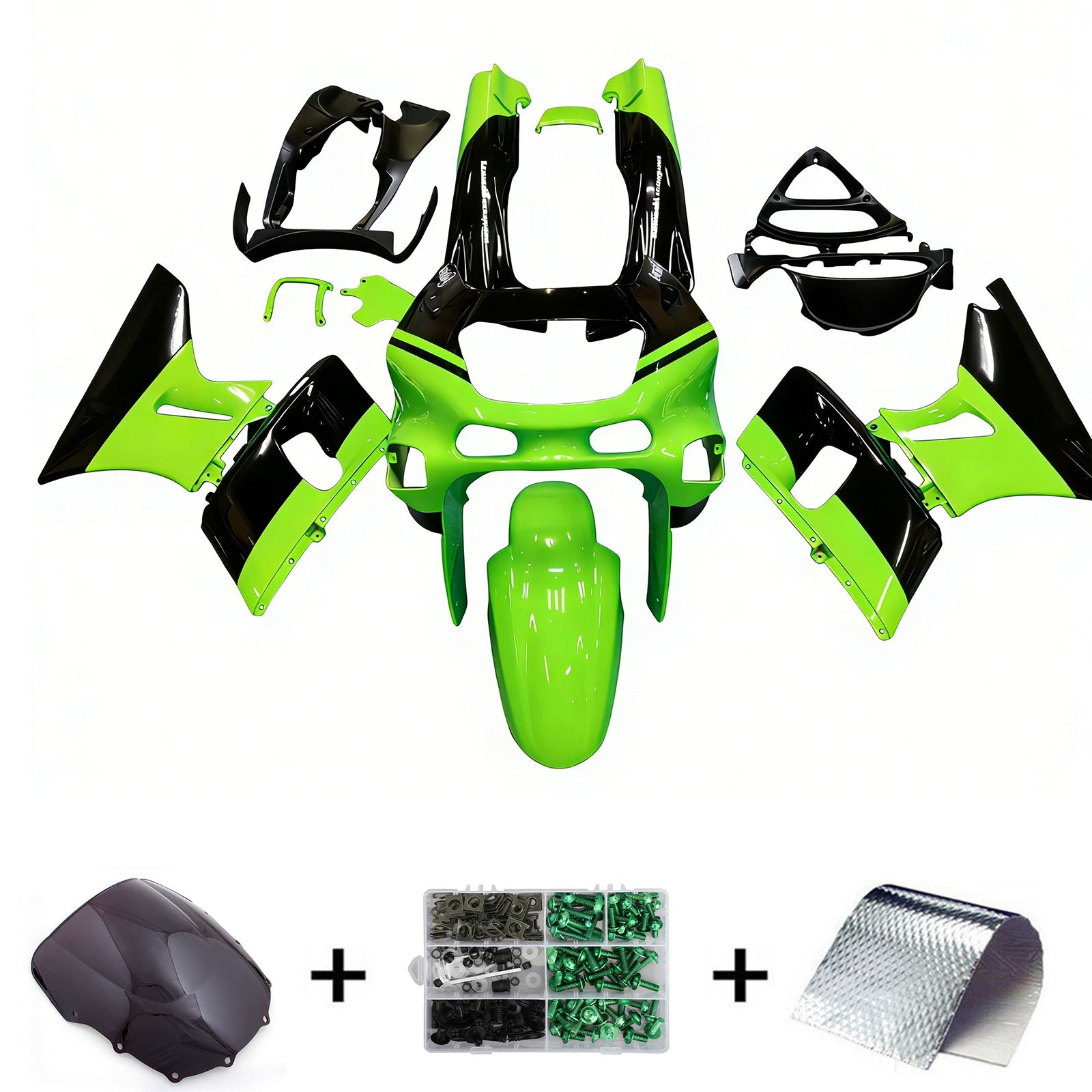 Kit di carenatura iniezione Abs di plastica adatta per Kawasaki ZZR400 1993-2007 ZZR600 1998-2003