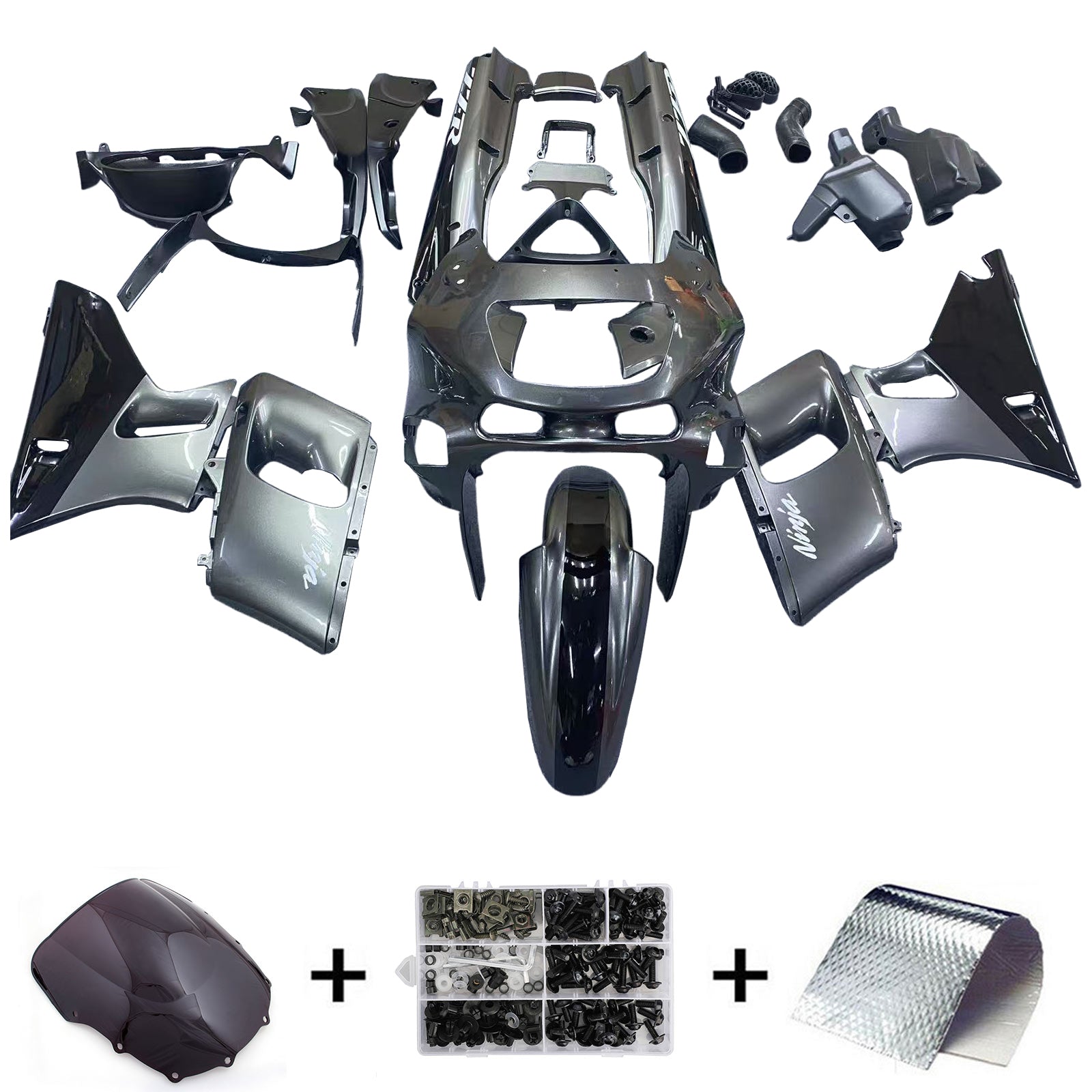 Wtryskowe Zestaw owiewki nadwozia Plastikowe ABS do Kawasaki ZZR400 1993-2007 ZZR600 1998-2003