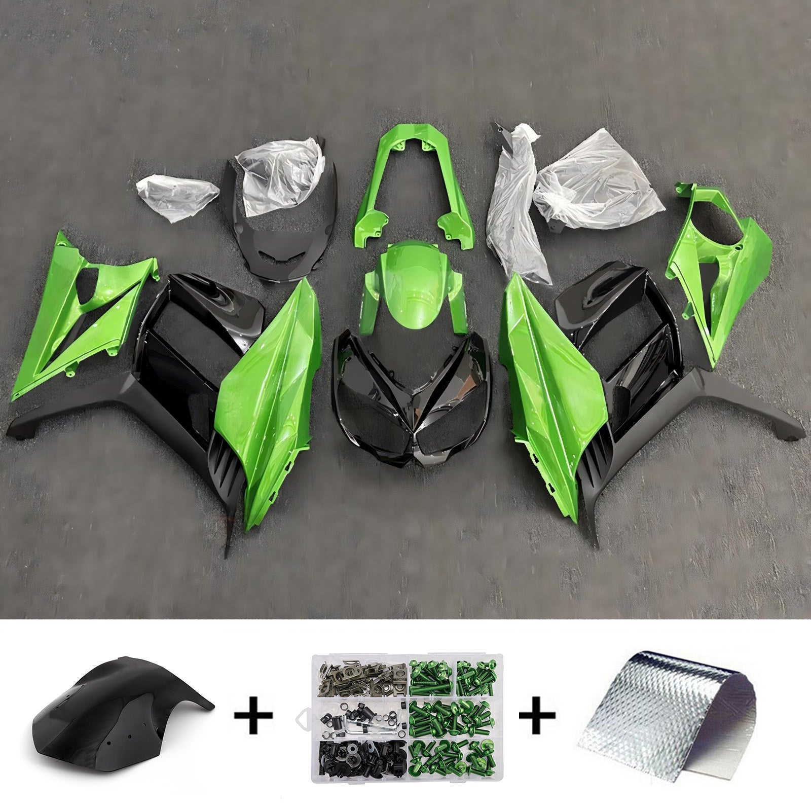 Komplet oklepa z vbrizgano ABS plastiko, združljiv s Kawasaki Z1000SX 2010-2015