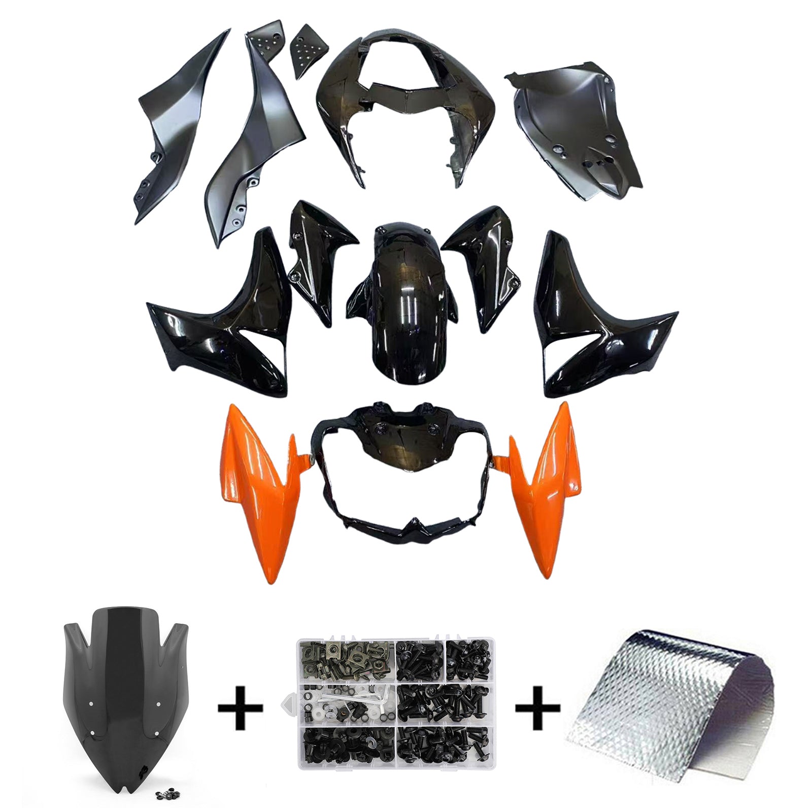 Kit de carénage d'injection Kawasaki Z1000 2007-2009, carrosserie en plastique ABS