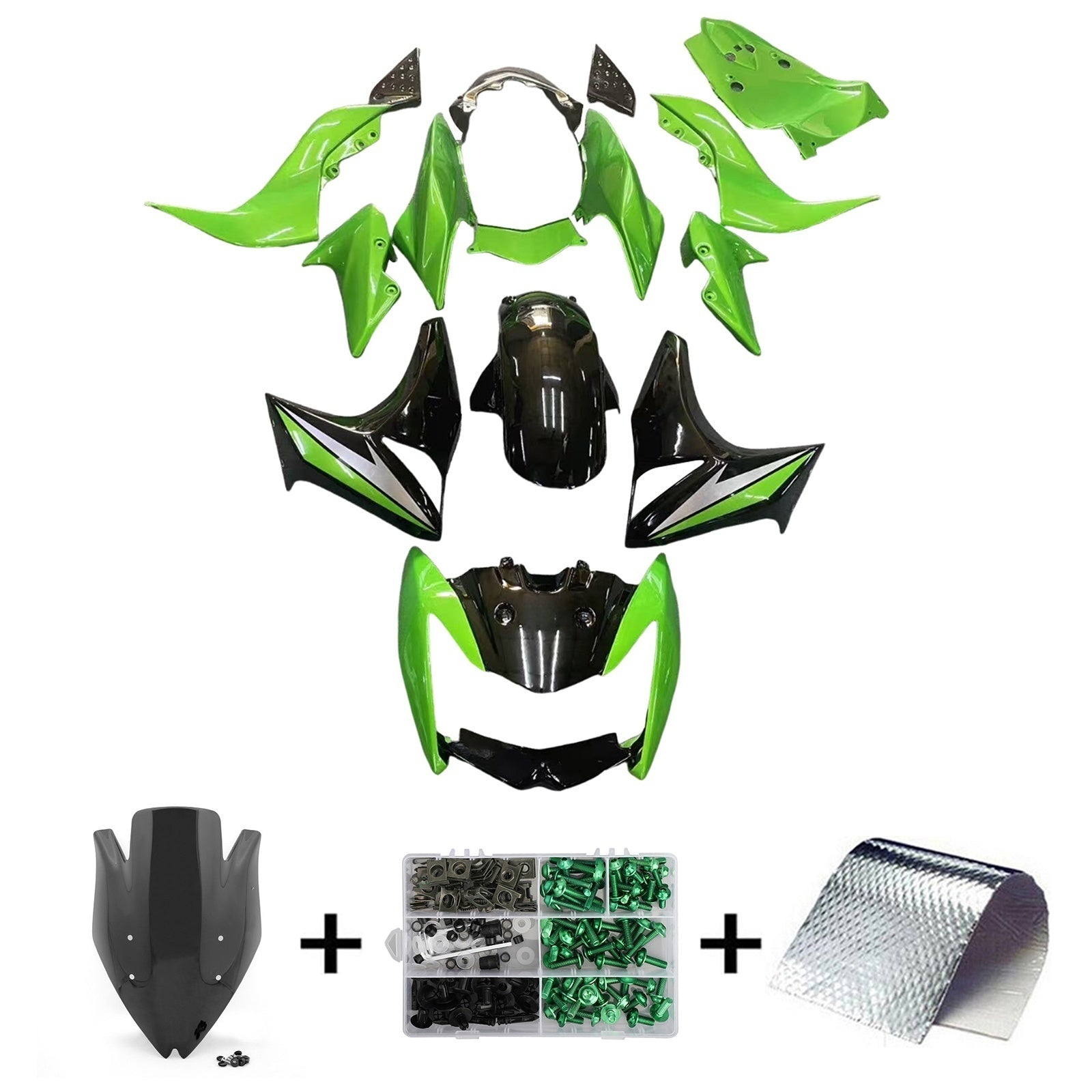 Kit de carénage d'injection Kawasaki Z1000 2007-2009, carrosserie en plastique ABS