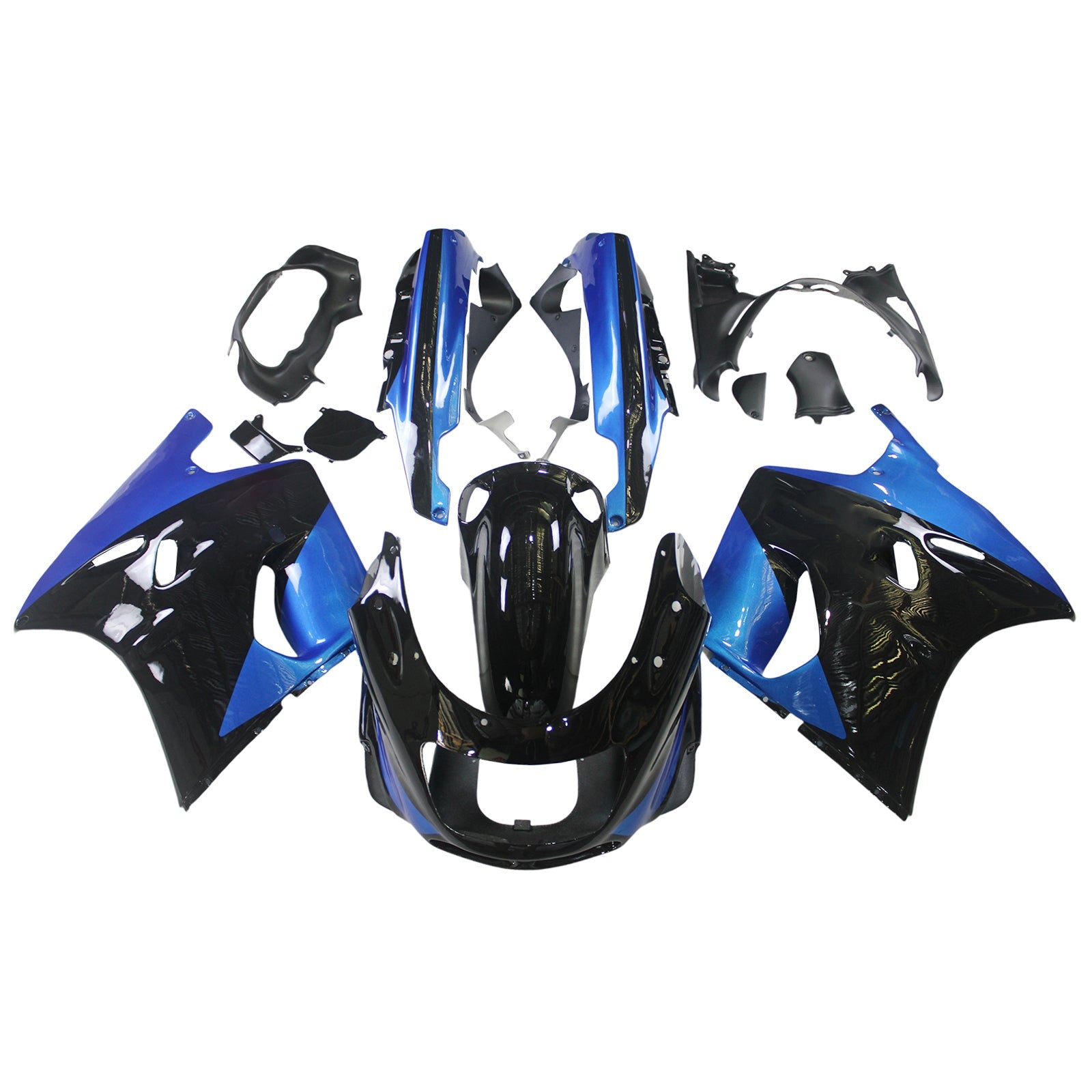 Amotopart Kawasaki ZZR1100 1993-2003 Kit Carénage Carrosserie Plastique