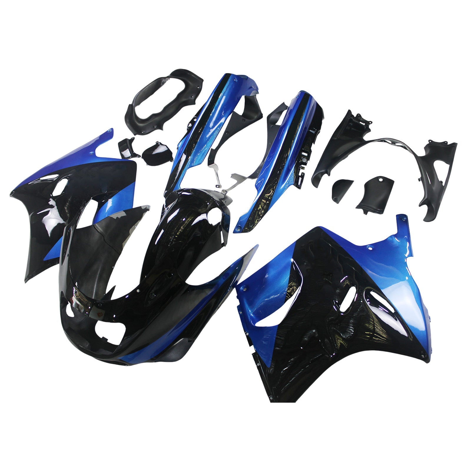 Amotopart Kawasaki ZZR1100 1993-2003 Kit Carénage Carrosserie Plastique
