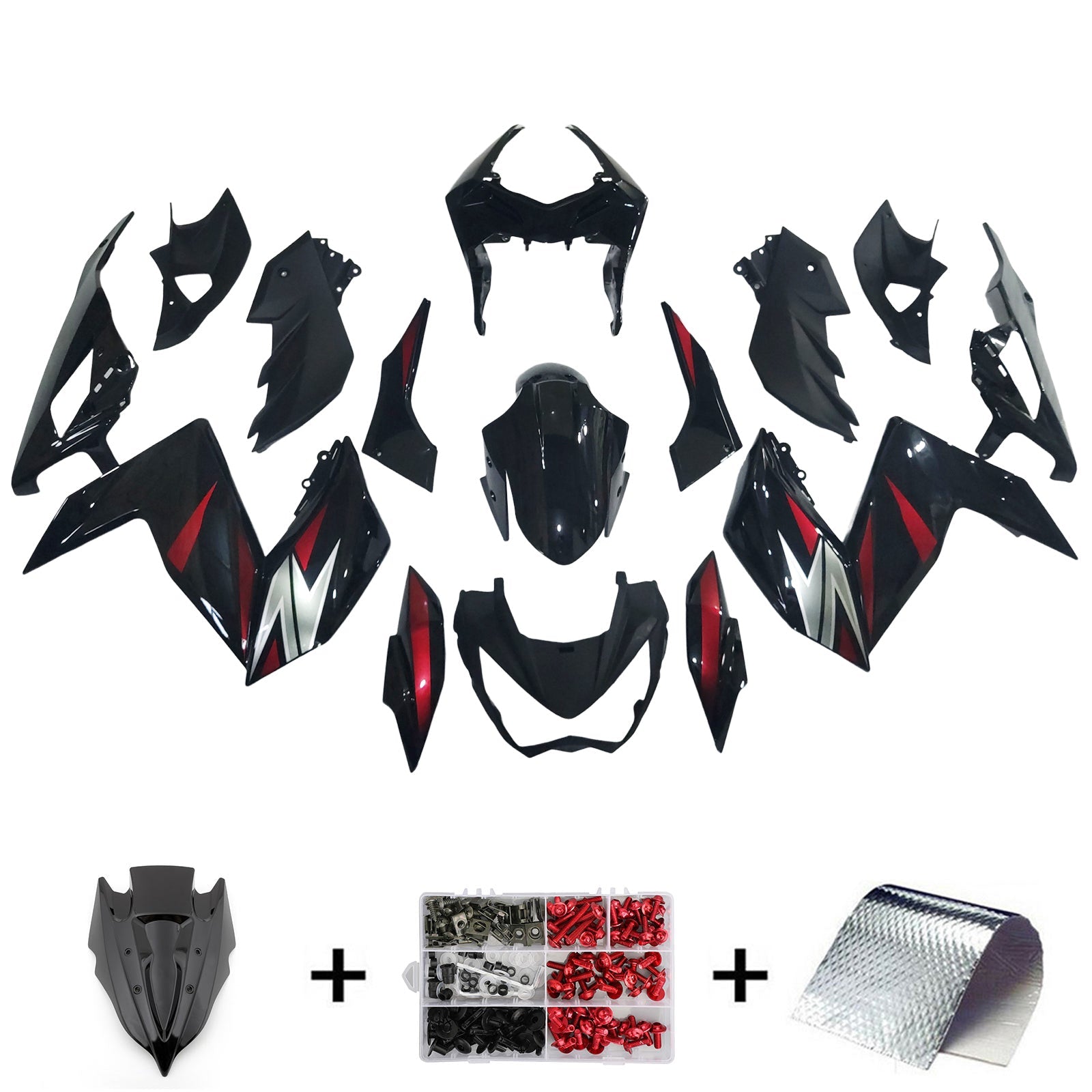 Injection Fairing Kit Bodywork Plastic ABS fit For Kawasaki Z250 Z300 2015-2016