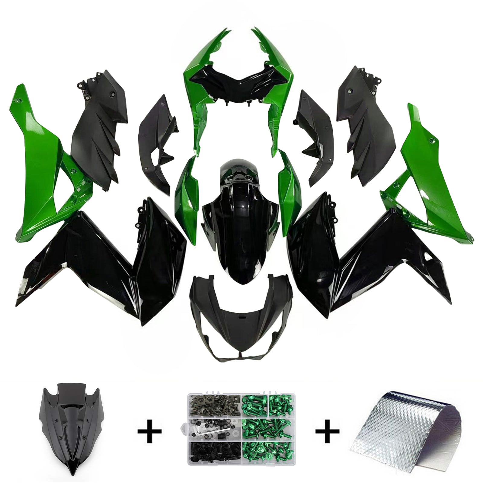 Injection Fairing Kit Bodywork Plastic ABS fit For Kawasaki Z250 Z300 2015-2016