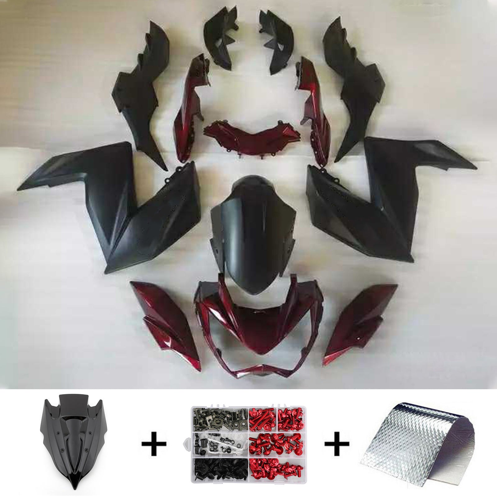 Injectie kuip kit carrosserie plastic abs geschikt voor Kawasaki Z250 Z300 2015-2016