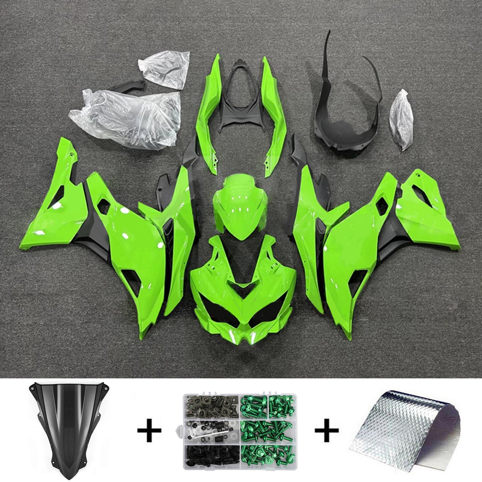 Kit de carénage d'injection Kawasaki Ninja ZX-25R ZX-4R ZX-4RR 2019-2024