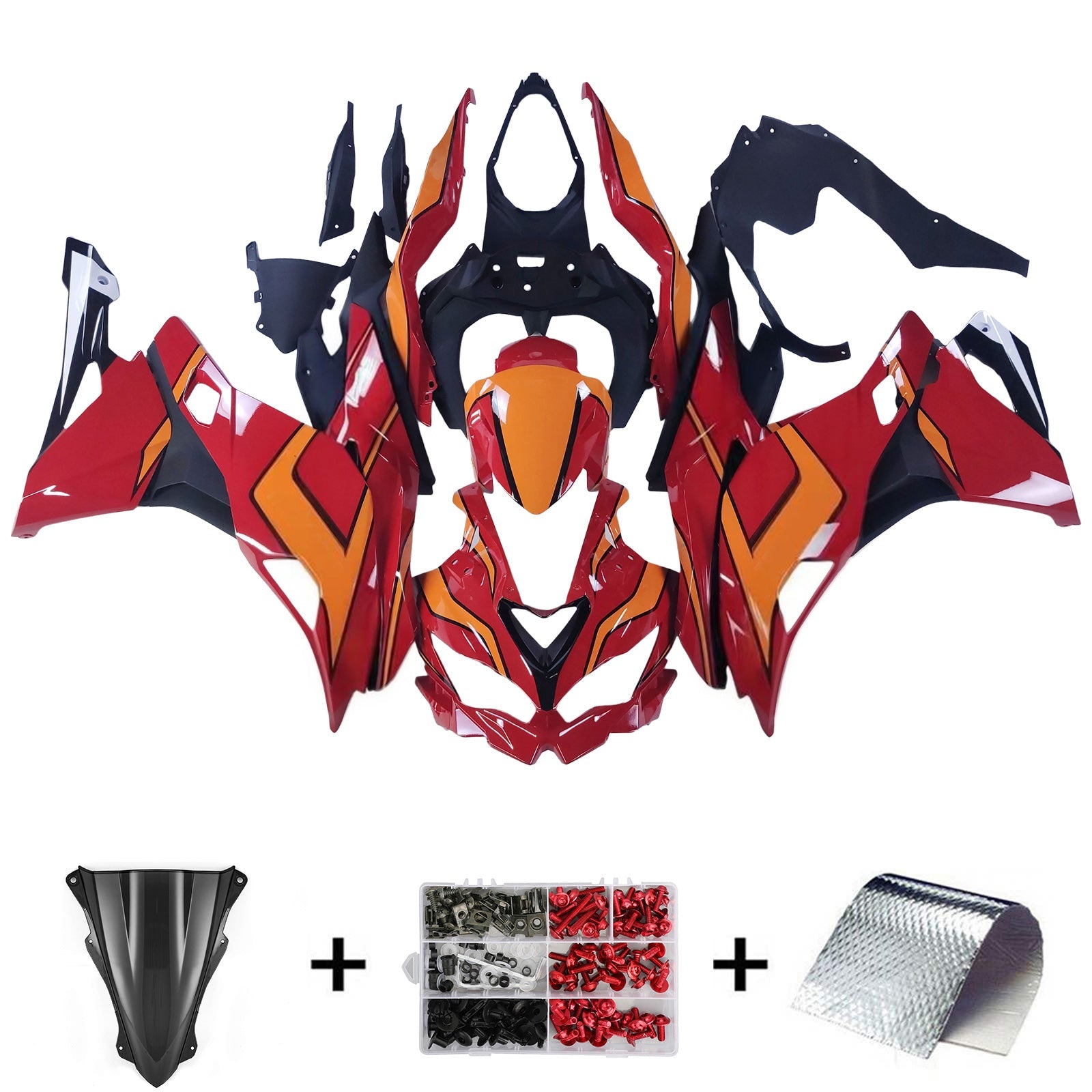 Kit de carénage d'injection Kawasaki Ninja ZX-25R ZX-4R ZX-4RR 2019-2024