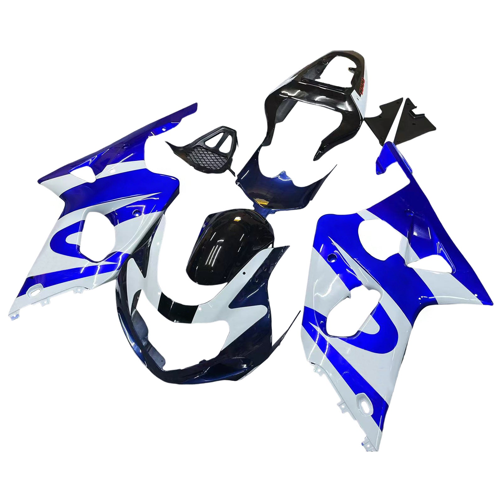Amotopart Carénages 2000-2002 Suzuki GSXR 1000 Bleu & Noir GSXR Generic