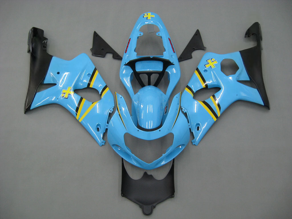 Carénages Amotopart 2000-2002 Suzuki GSXR 1000 Bleu Noir Rizla Generic