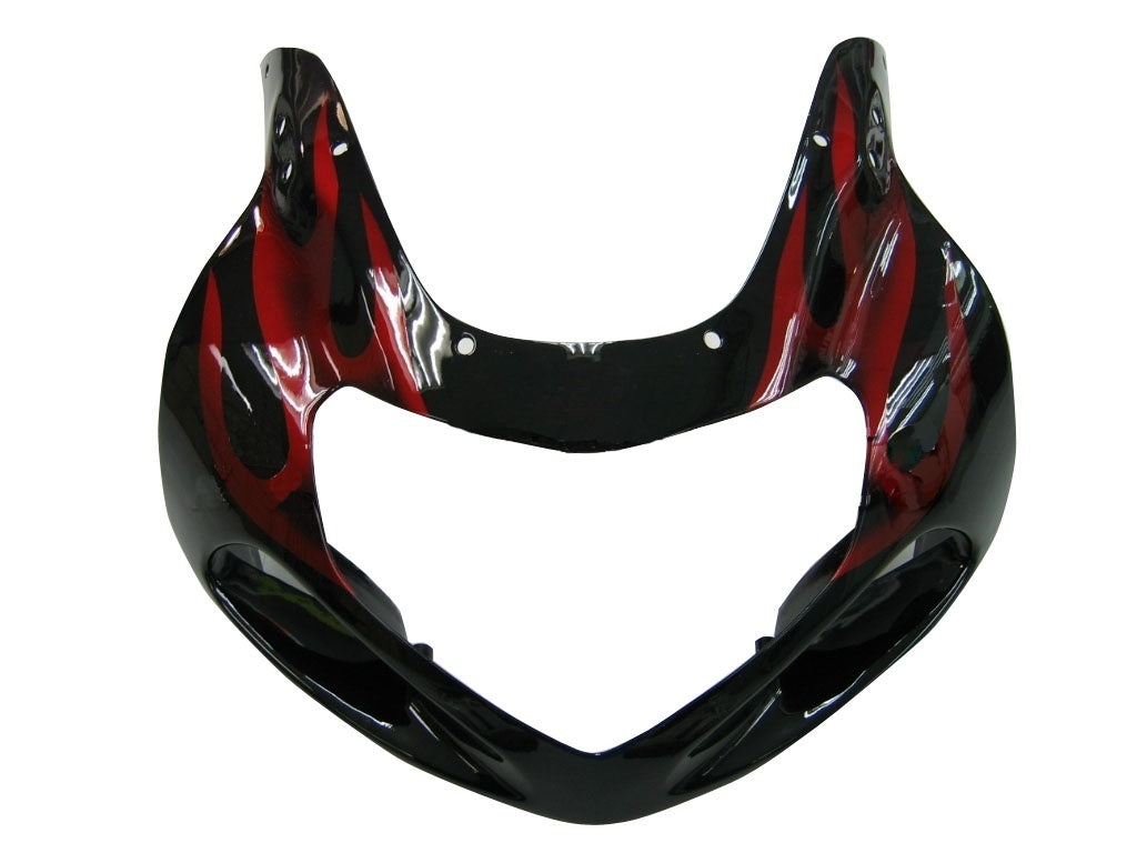 Carénages Amotopart 2000-2002 Suzuki GSXR 1000 Black & Red Flame Generic