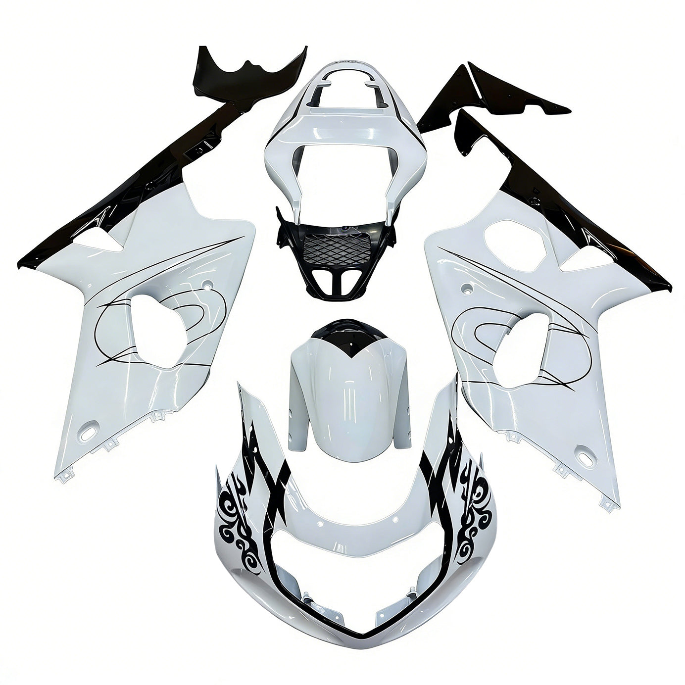 Owiewki Amotopart 2000-2002 Suzuki GSXR 1000 Biała i Czarna Corona Generic