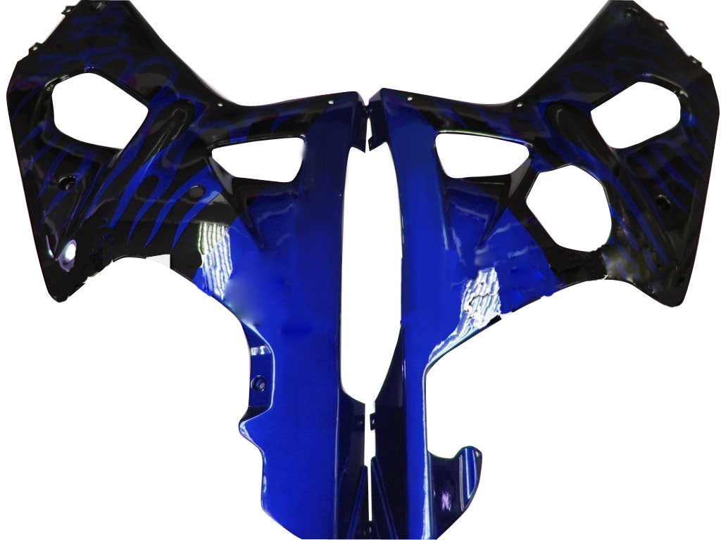 Carenados Amotopart 2000-2002 Suzuki GSXR 1000 Negro y Llama Azul Genérico
