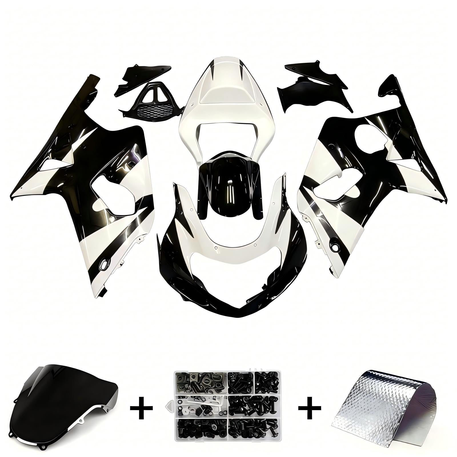 Amotopart Suzuki GSXR1000 2000-2002 Kit de carénage K1 K2