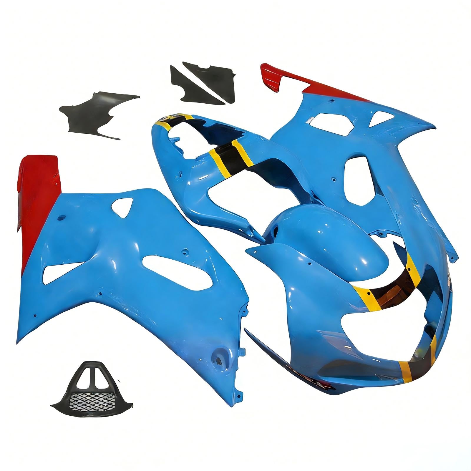 Amotopart Suzuki GSXR1000 2000-2002 K1 K2 ABS muovinen korin suojasarja