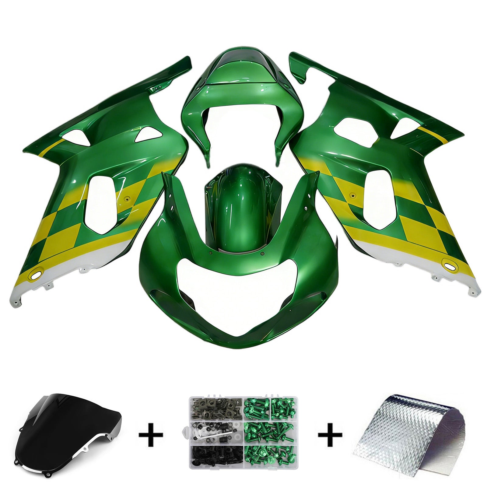 Amotopart Suzuki GSXR1000 2000-2002 K1 K2 Kit de carénage carrosserie plastique ABS